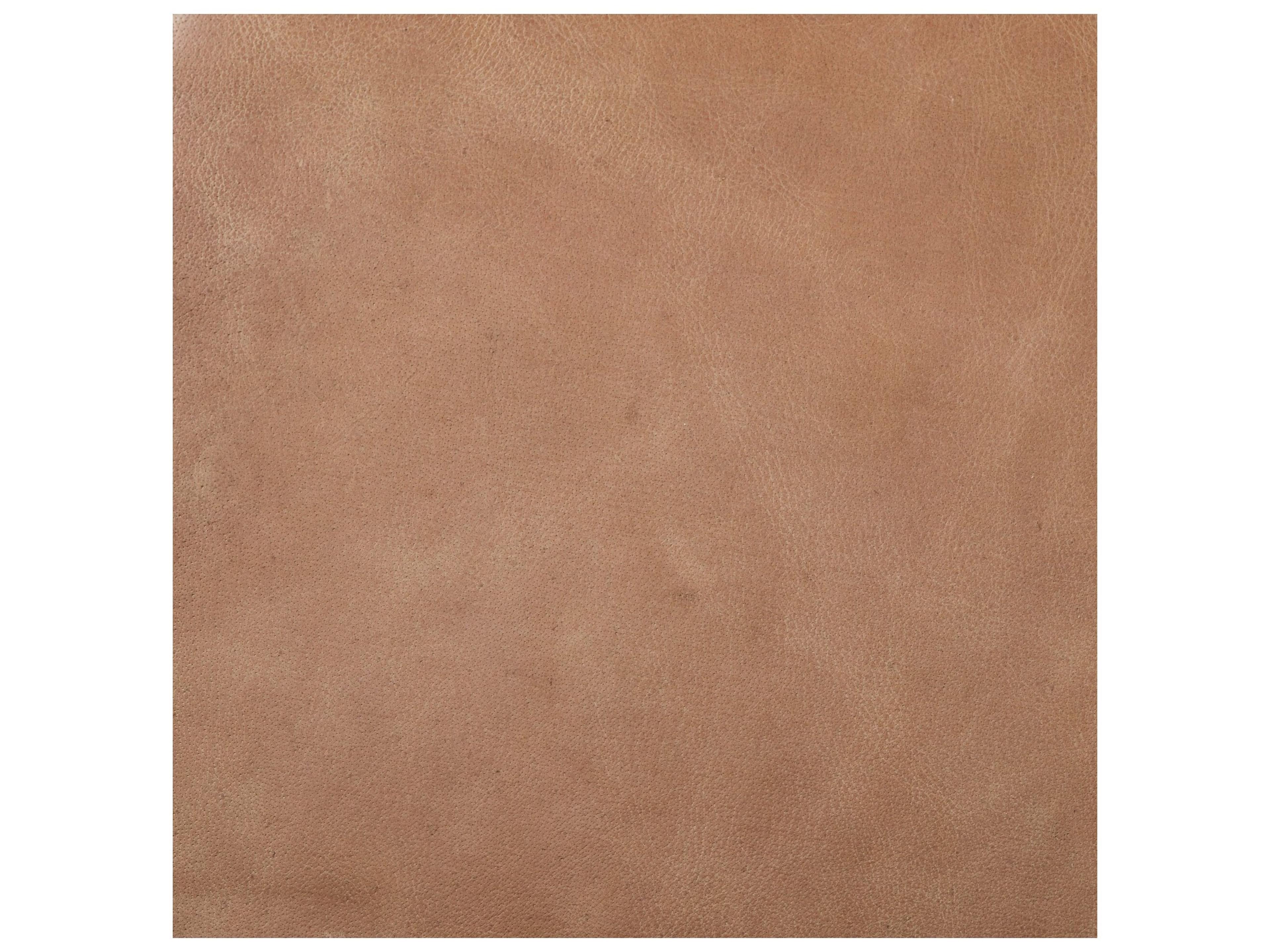 Mercana Tyson 31" Seat Height Brown Leather Seat Black Metal Frame Stool