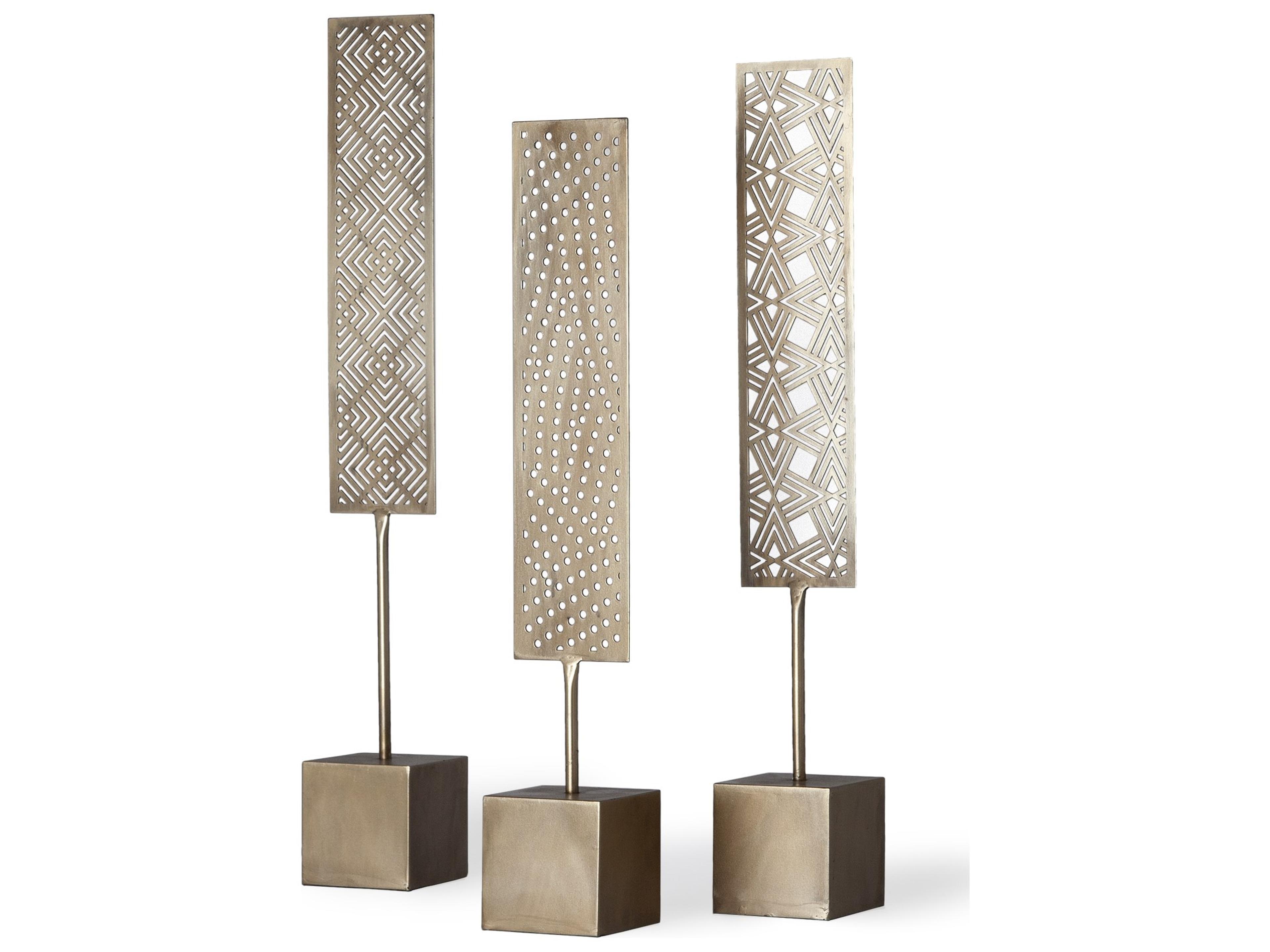 Mercana Arondale (Set of 3) 4L x 12W Gold Cutout Decorative Objects