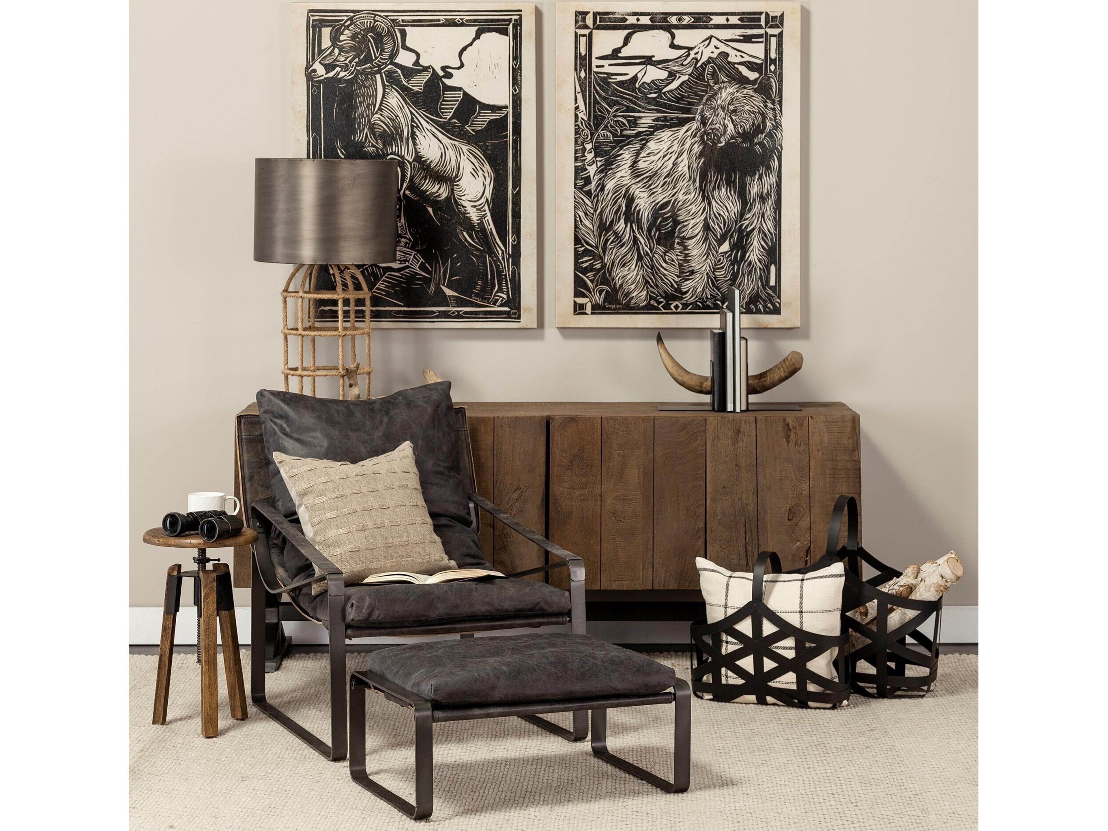 Mercana Tyrell (Set of 2) 23L x 11W; 18L x 8W Black Iron Metal Baskets