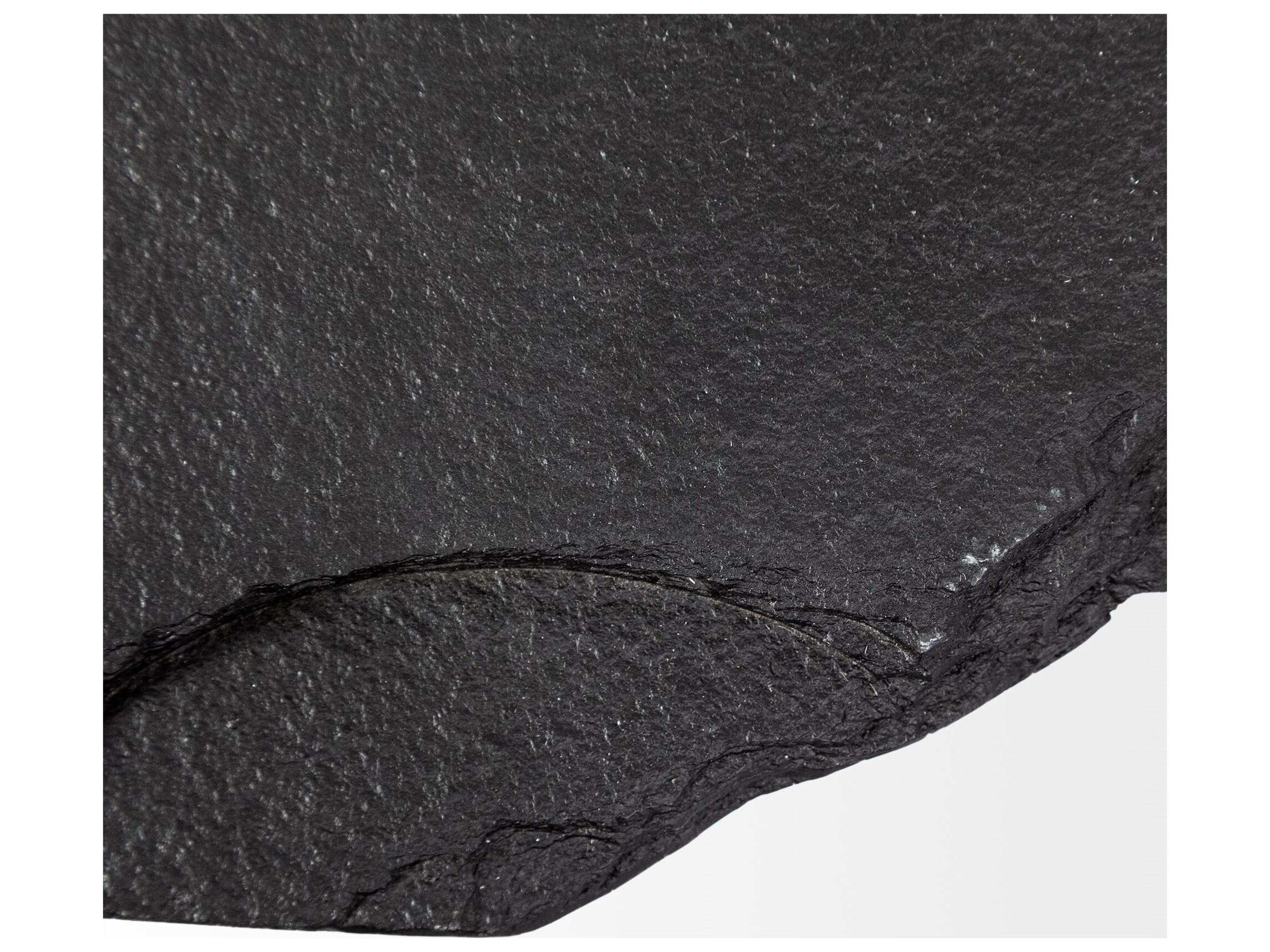 Mercana Pinera 37"x33" Black Slate With Iron Base Coffee Table