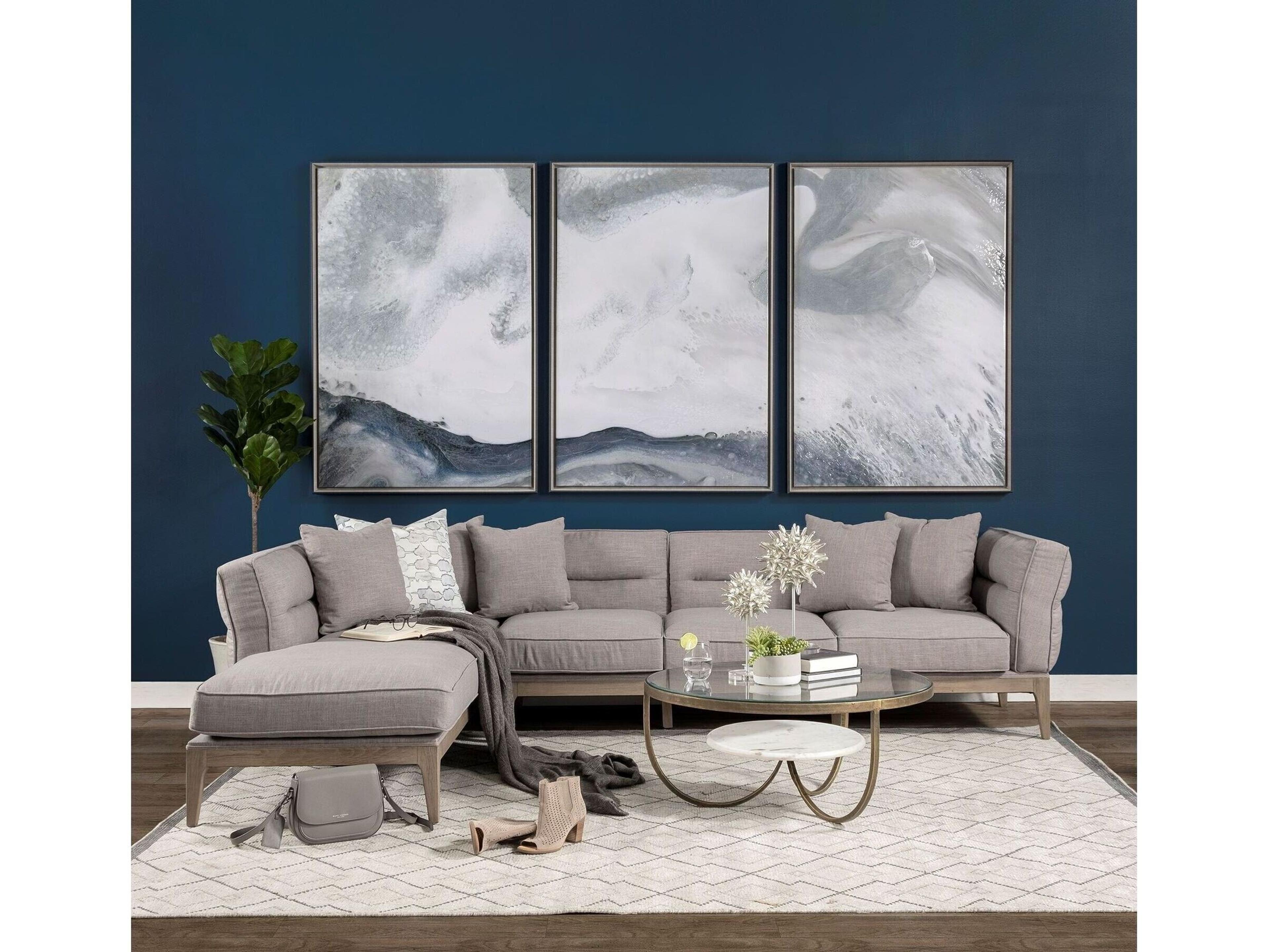 Mercana Reinhardt 36" Round Glass Top Marble Shelf Gold Metal Base Coffee Table