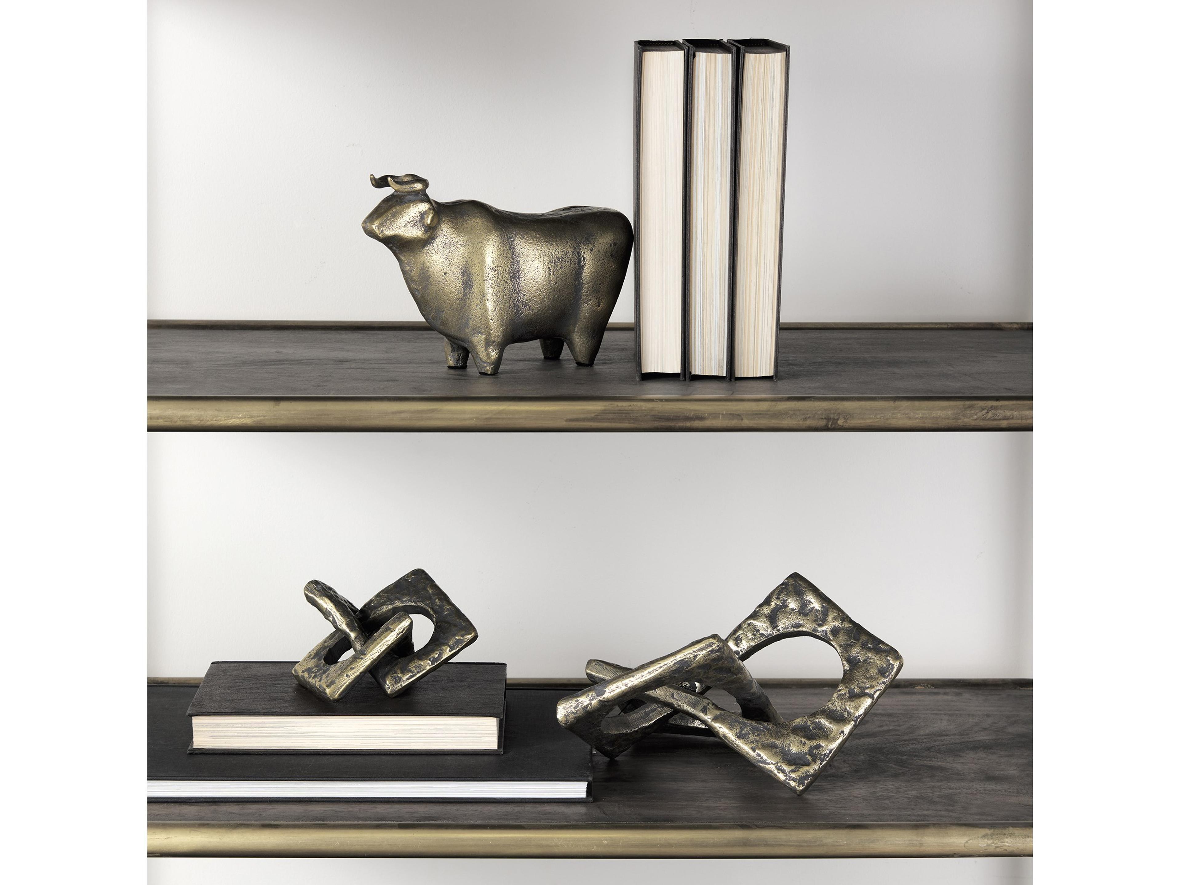 Mercana Delaunay I (Large) 10L X9W Gold Hammered Metal Interlinked Patterned