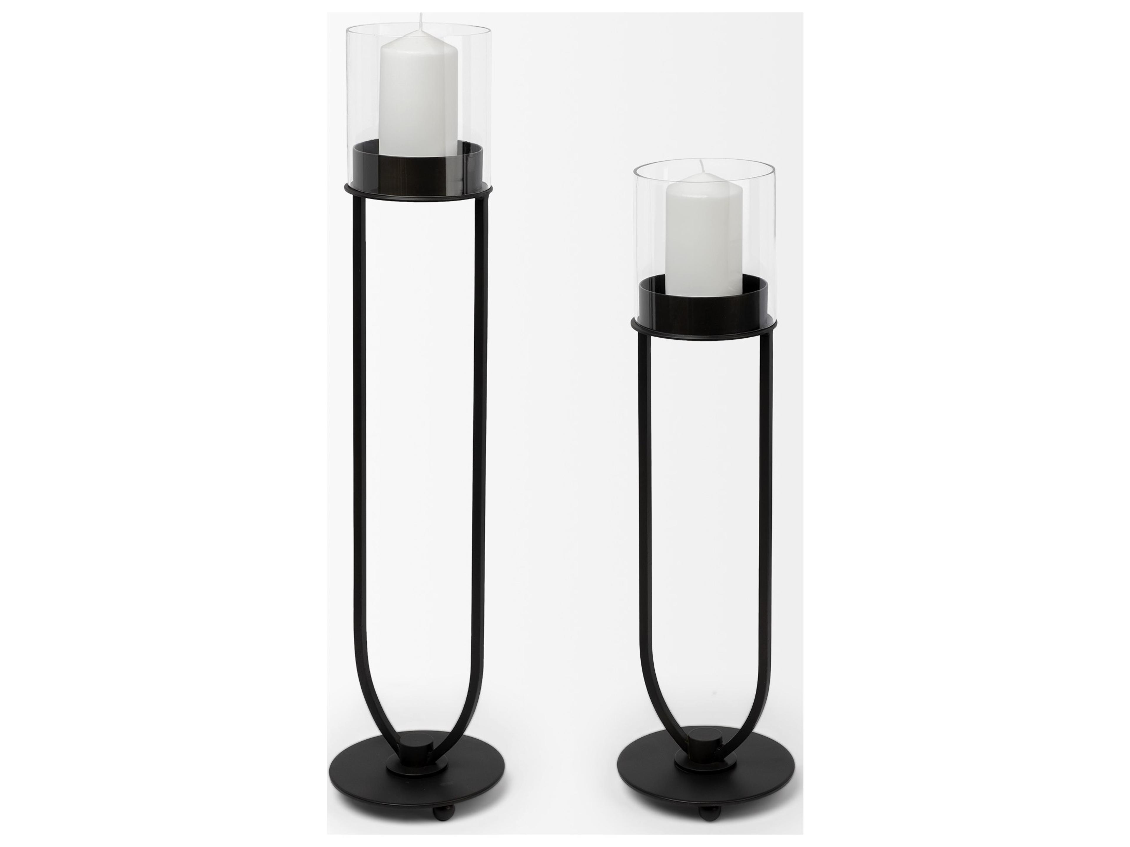 Mercana Salah I Small Black Iron Table Candle Holder