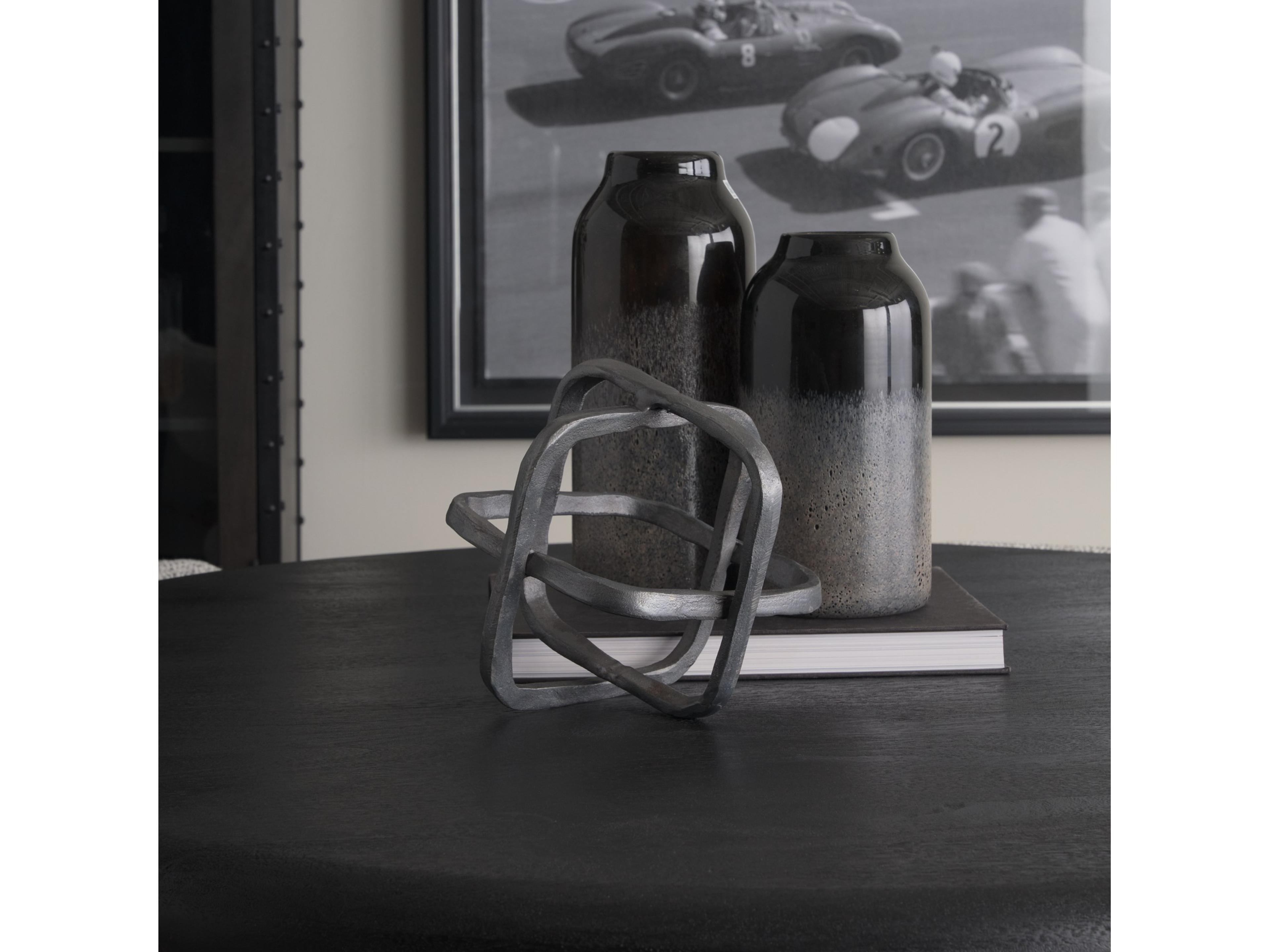 Mercana Willem II 9L x 9W Silver Metal Open Cube Decor Object