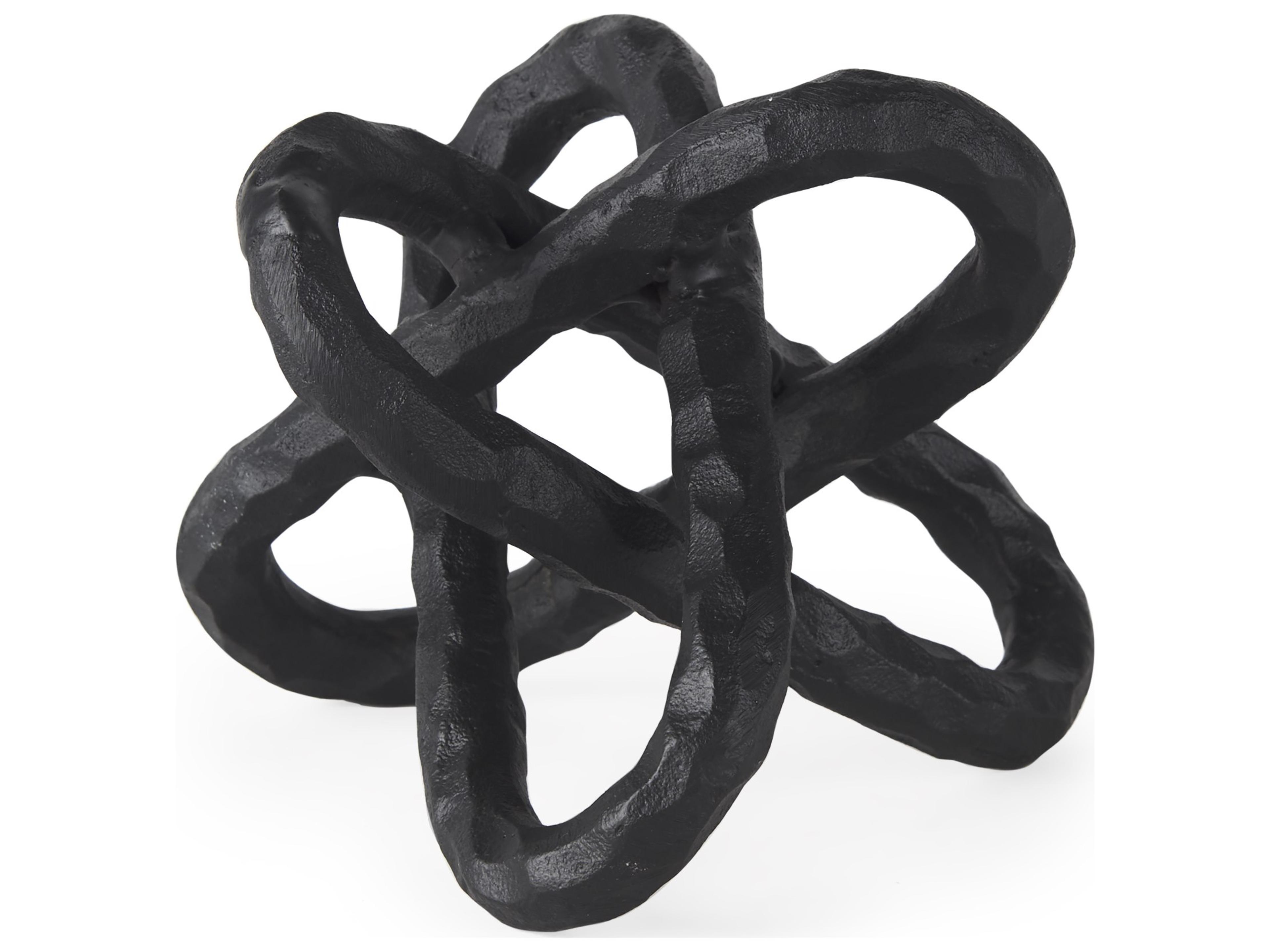 Wilhelm I (Small) 7L x 7W Black Metal Link Decor Object