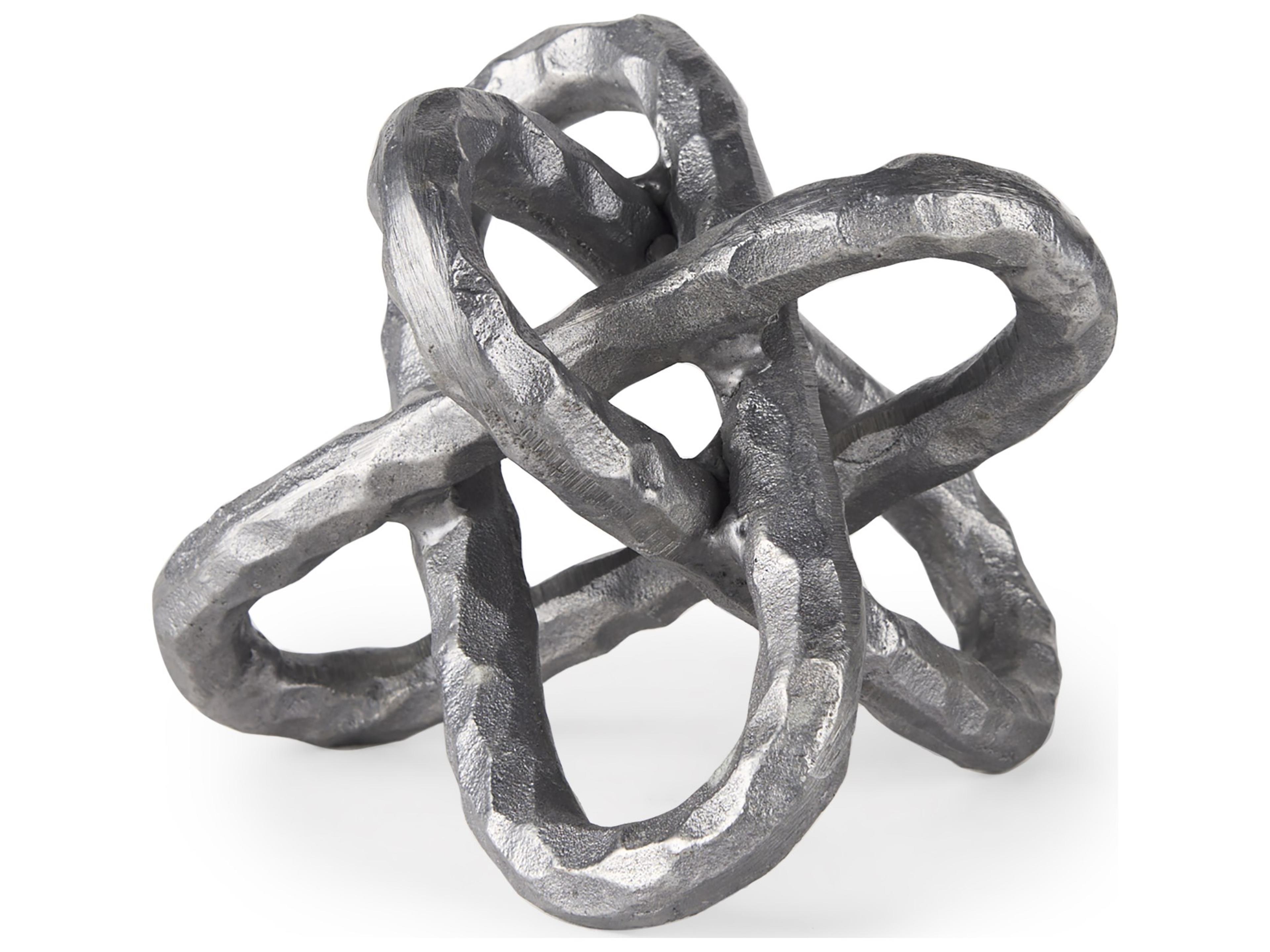 Wilhelm I (Small) 7L x 7W Silver Metal Link Decor Object