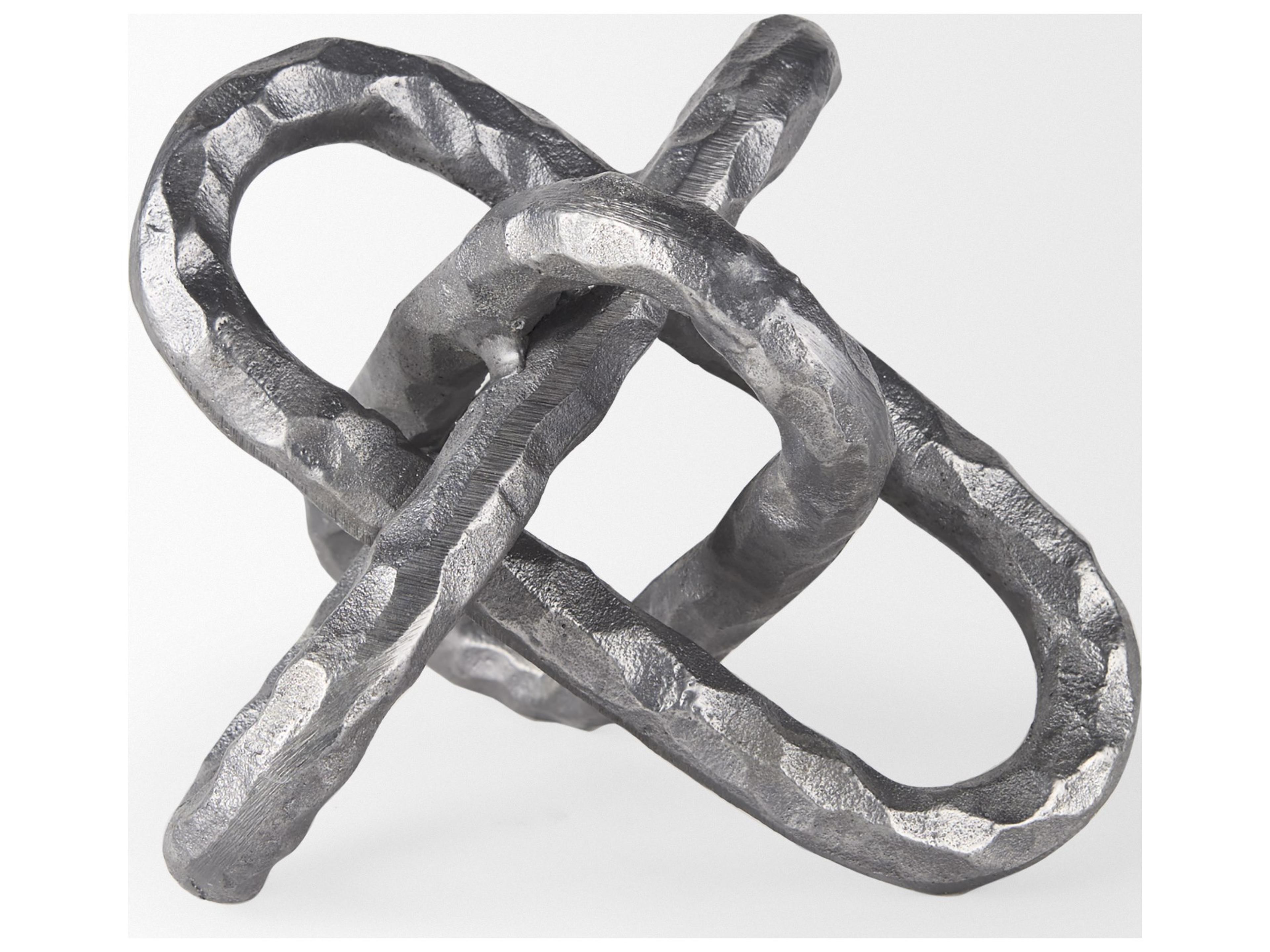 Mercana Wilhelm I (Small) 7L x 7W Silver Metal Link Decor Object