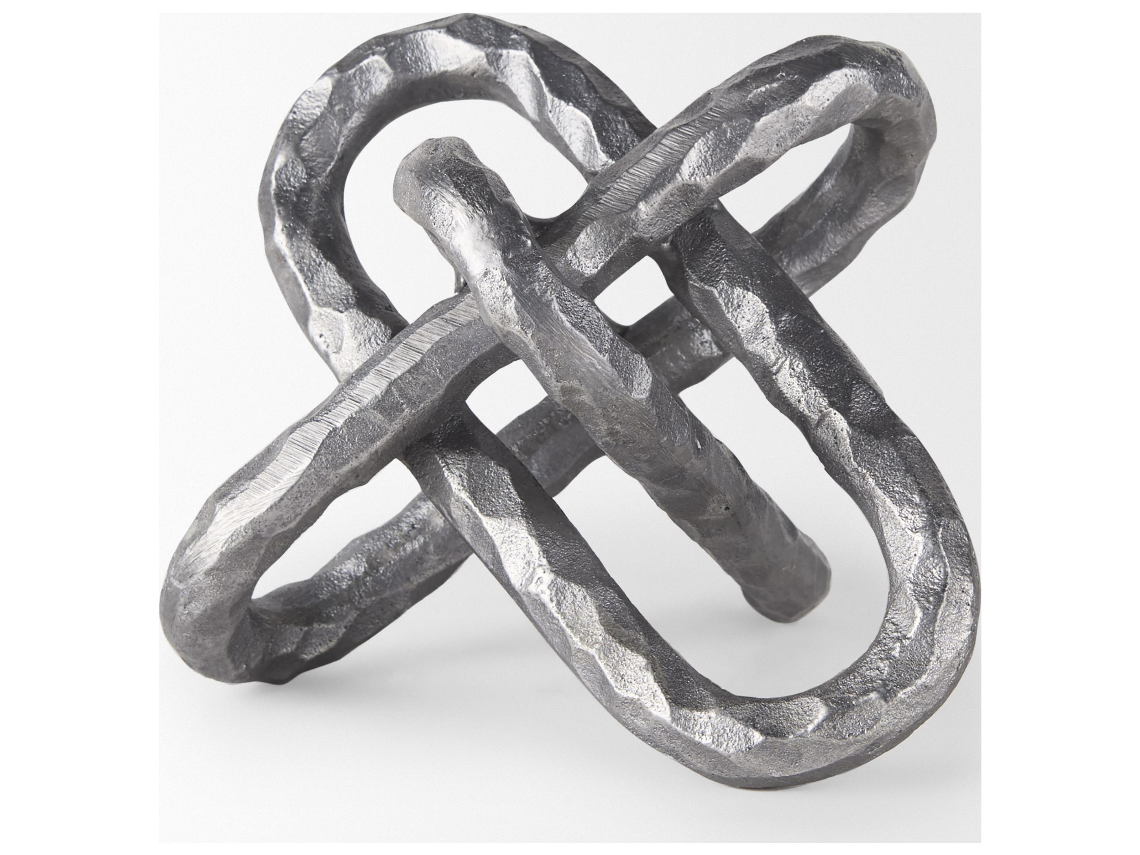 Mercana Wilhelm I (Small) 7L x 7W Silver Metal Link Decor Object