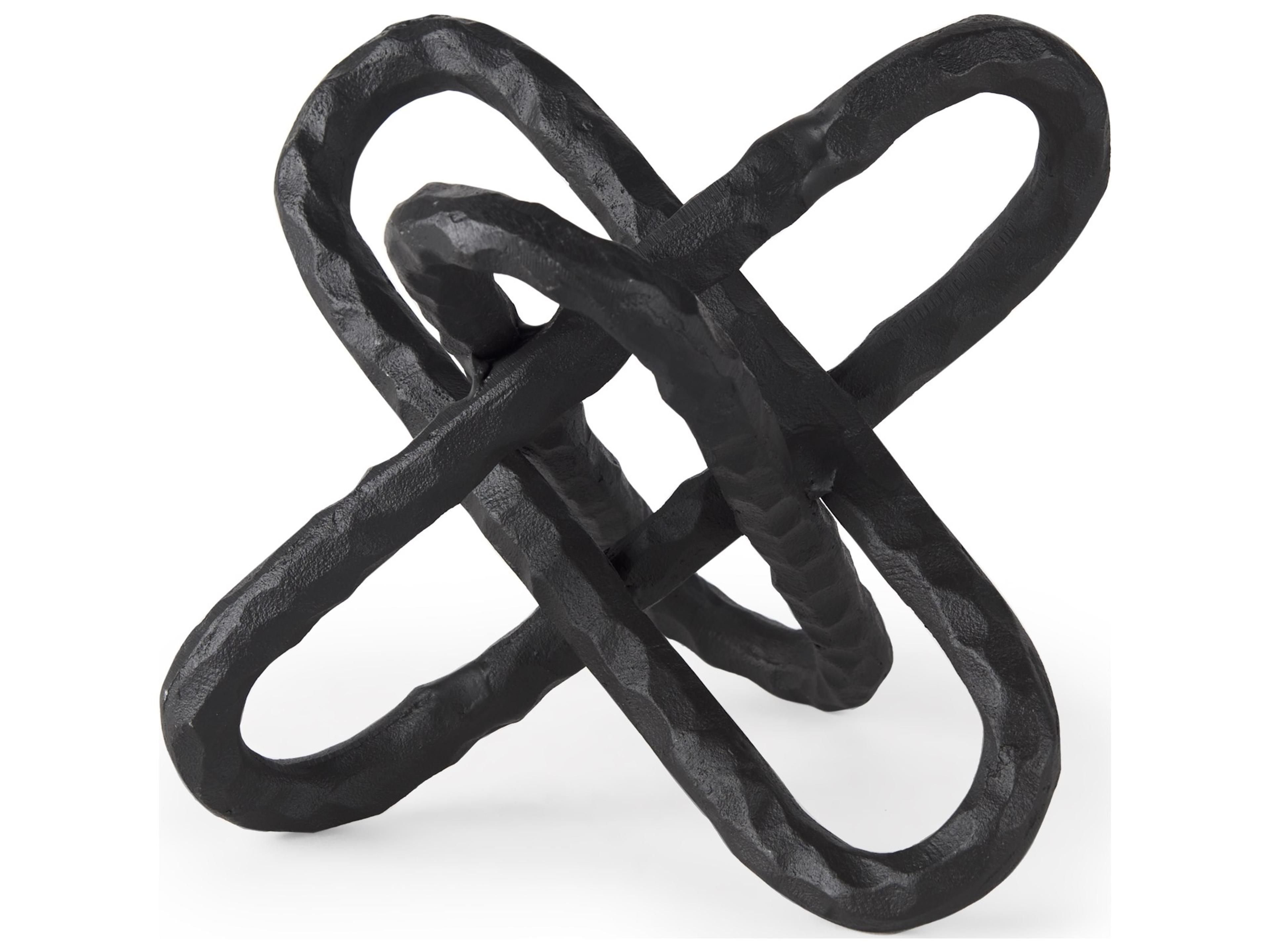 Wilhelm II (Large) 10L x 10W Black Metal Link Decor Object