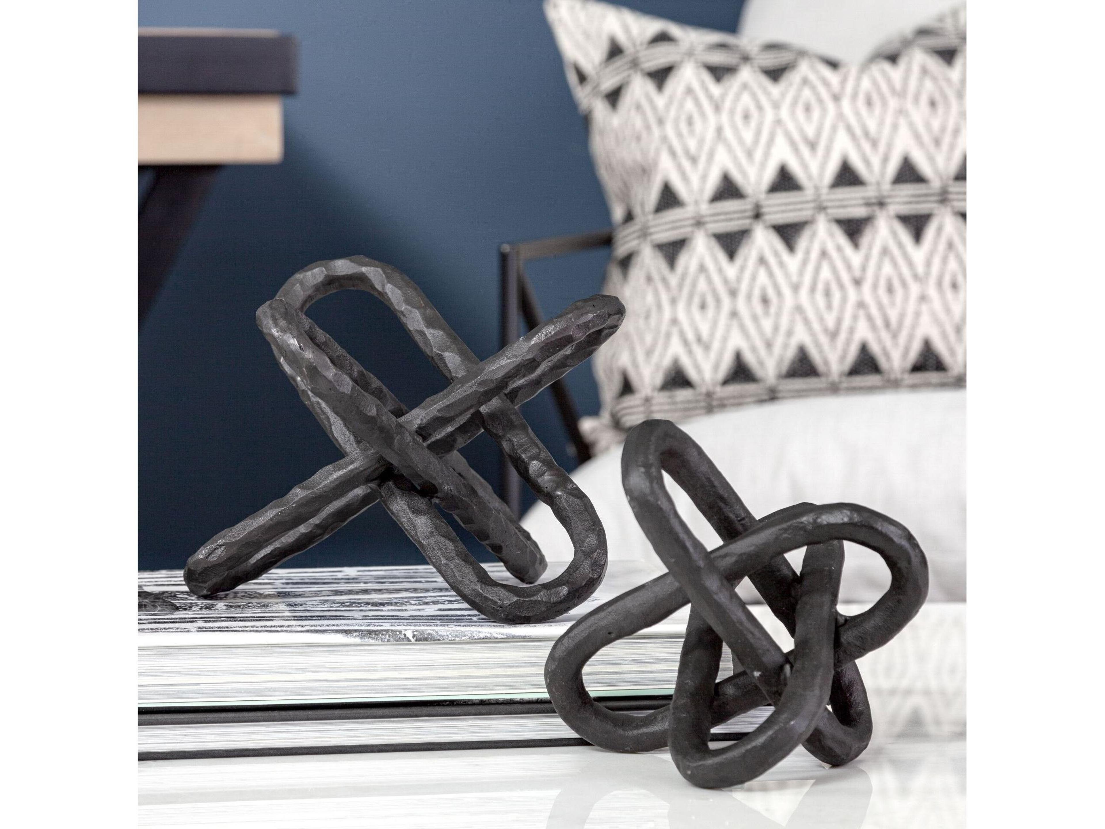 Mercana Wilhelm II (Large) 10L x 10W Black Metal Link Decor Object