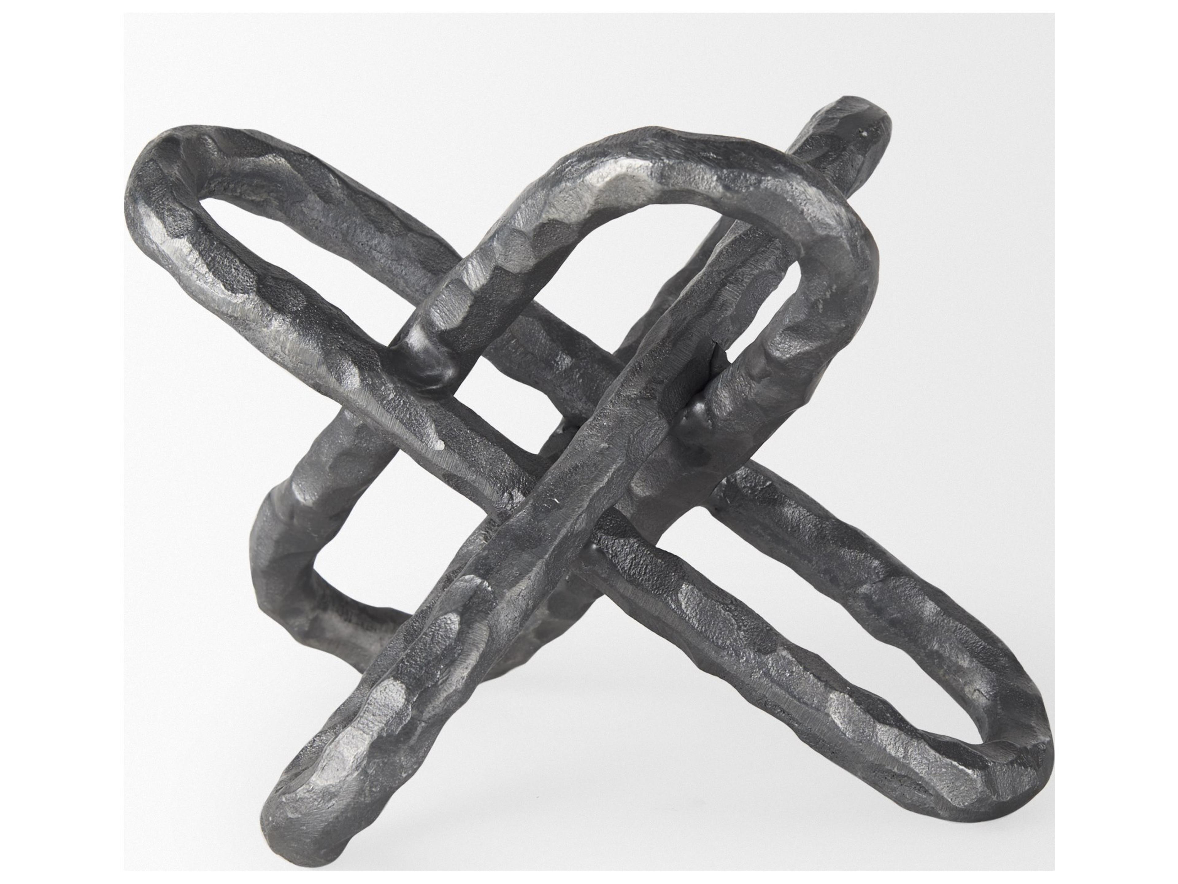 Mercana Wilhelm II (Large) 10L x 10W Silver Metal Link Decor Object