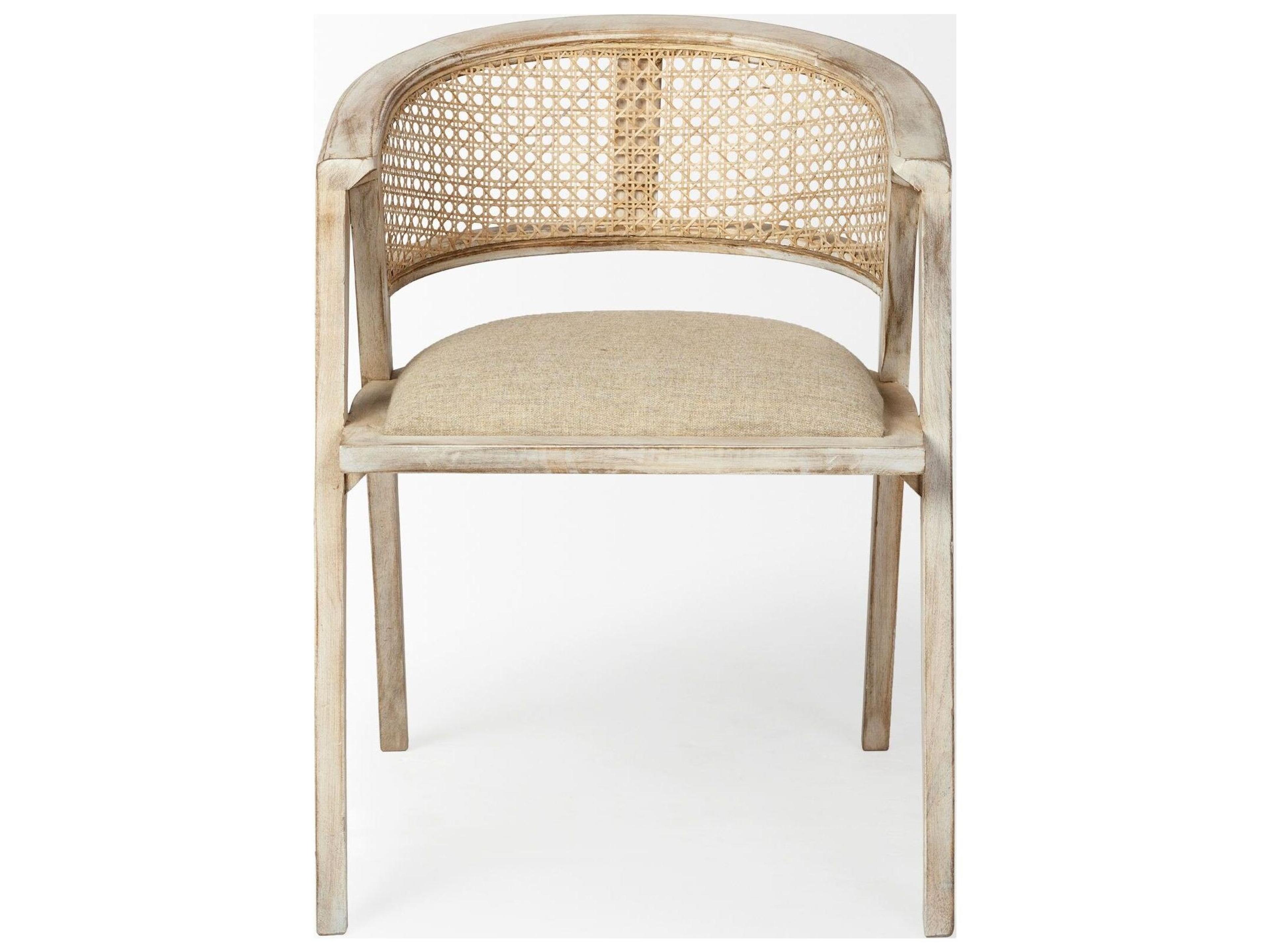 Mercana Tabitha I Blonde Wooden Frame 100% Polyester Seat Dining Chair