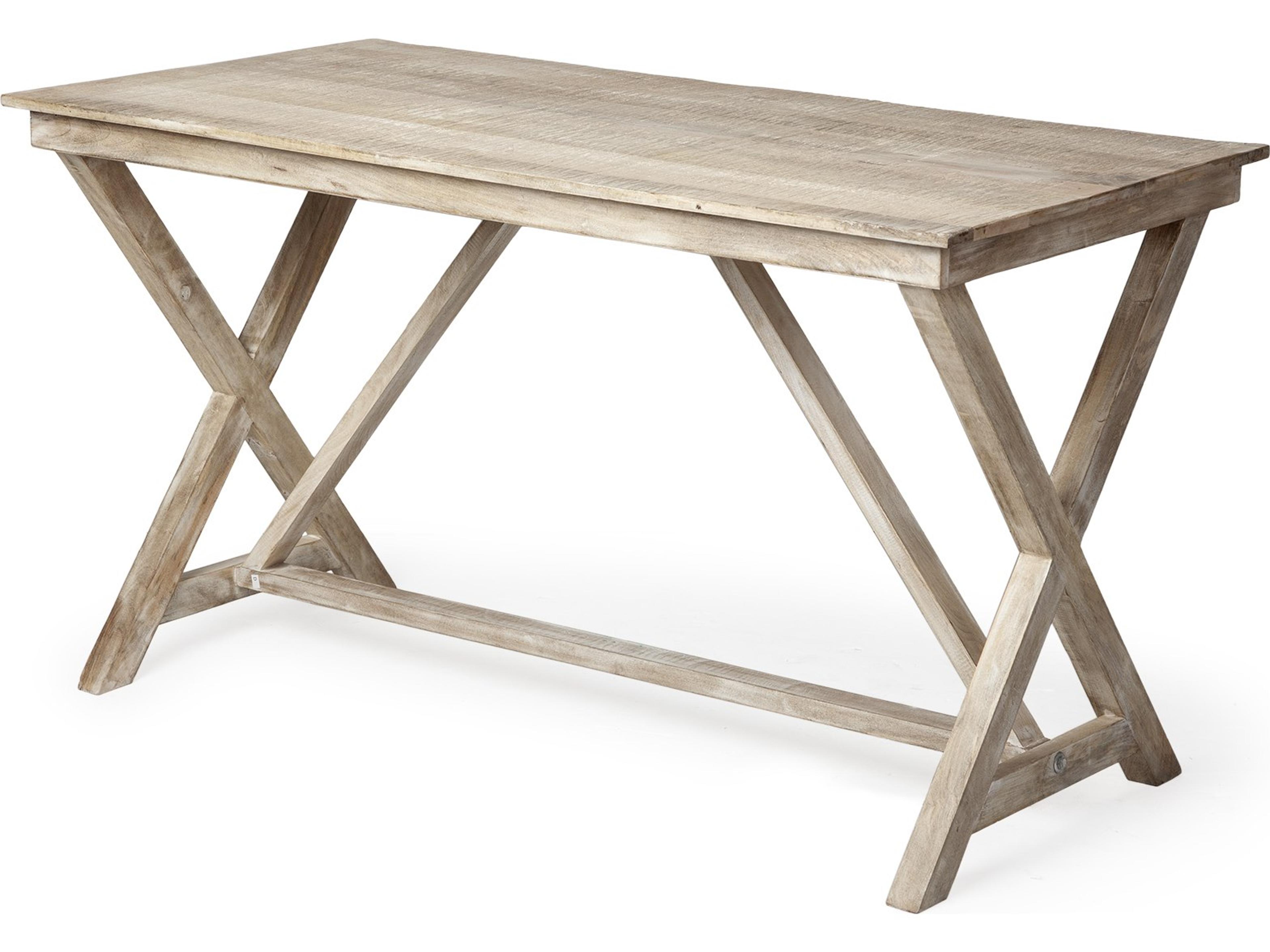Mercana Tracy 54L x 28W Natural X Frame Wood Office Desk