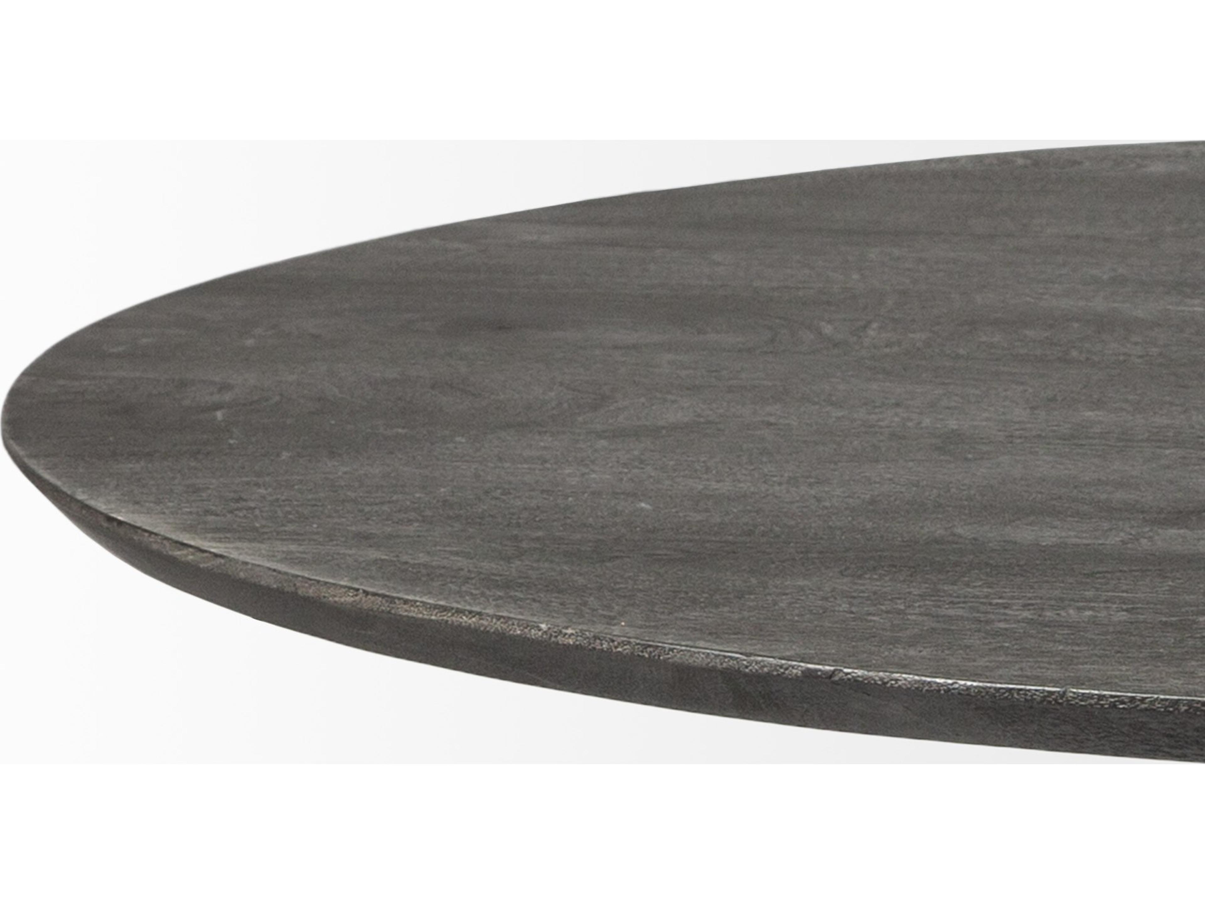 Mercana Maxwell 54" Brown Solid Wood Top Brown Metal/Wood Base Dining Table