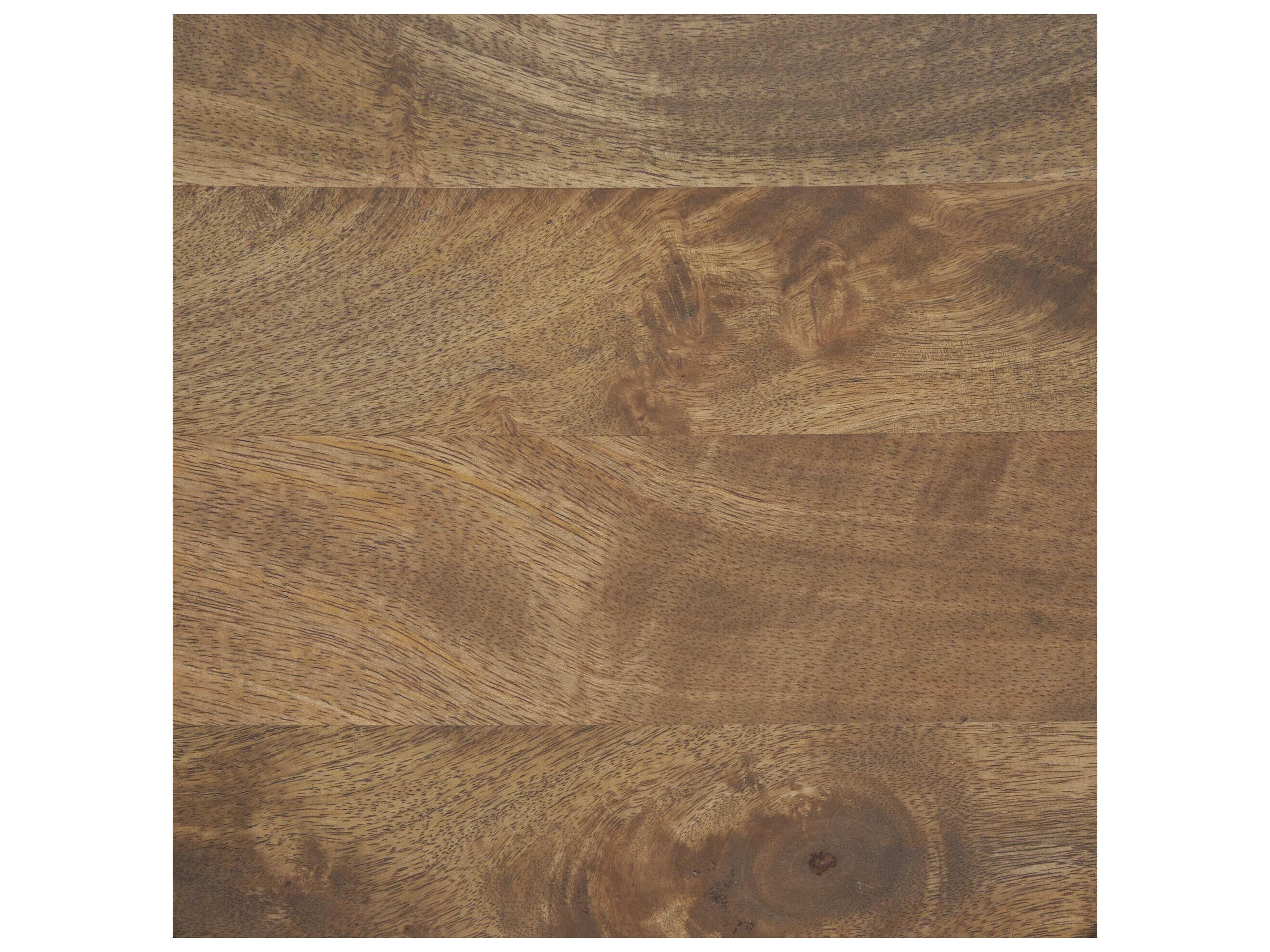 Mercana Neo 26.3" Seat Height Brown Wood Seat Black Metal Frame Stool