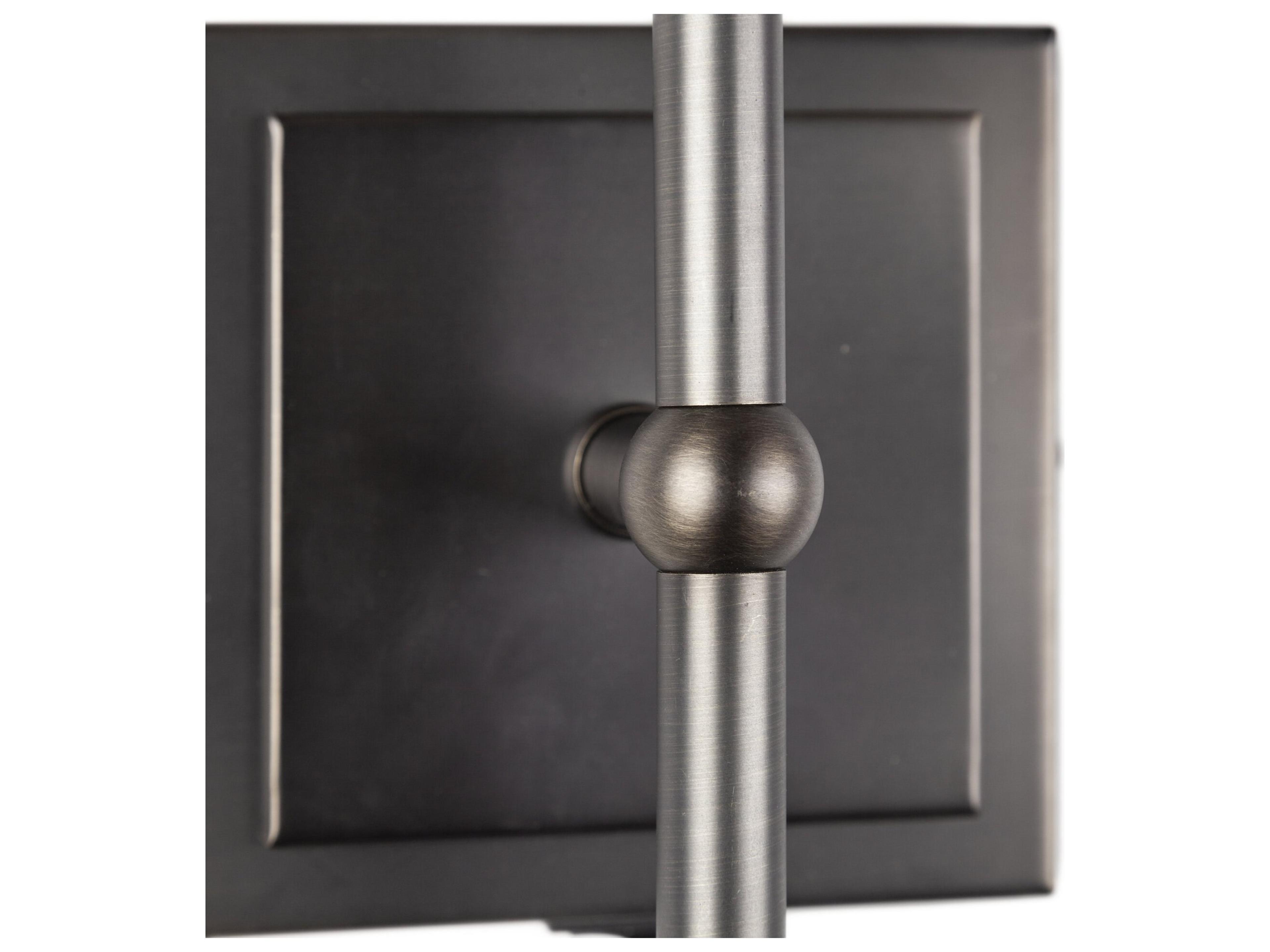 Mercana Bourgeois II 9x16 White Fabric Shade Brown Metal Base Wall Sconce