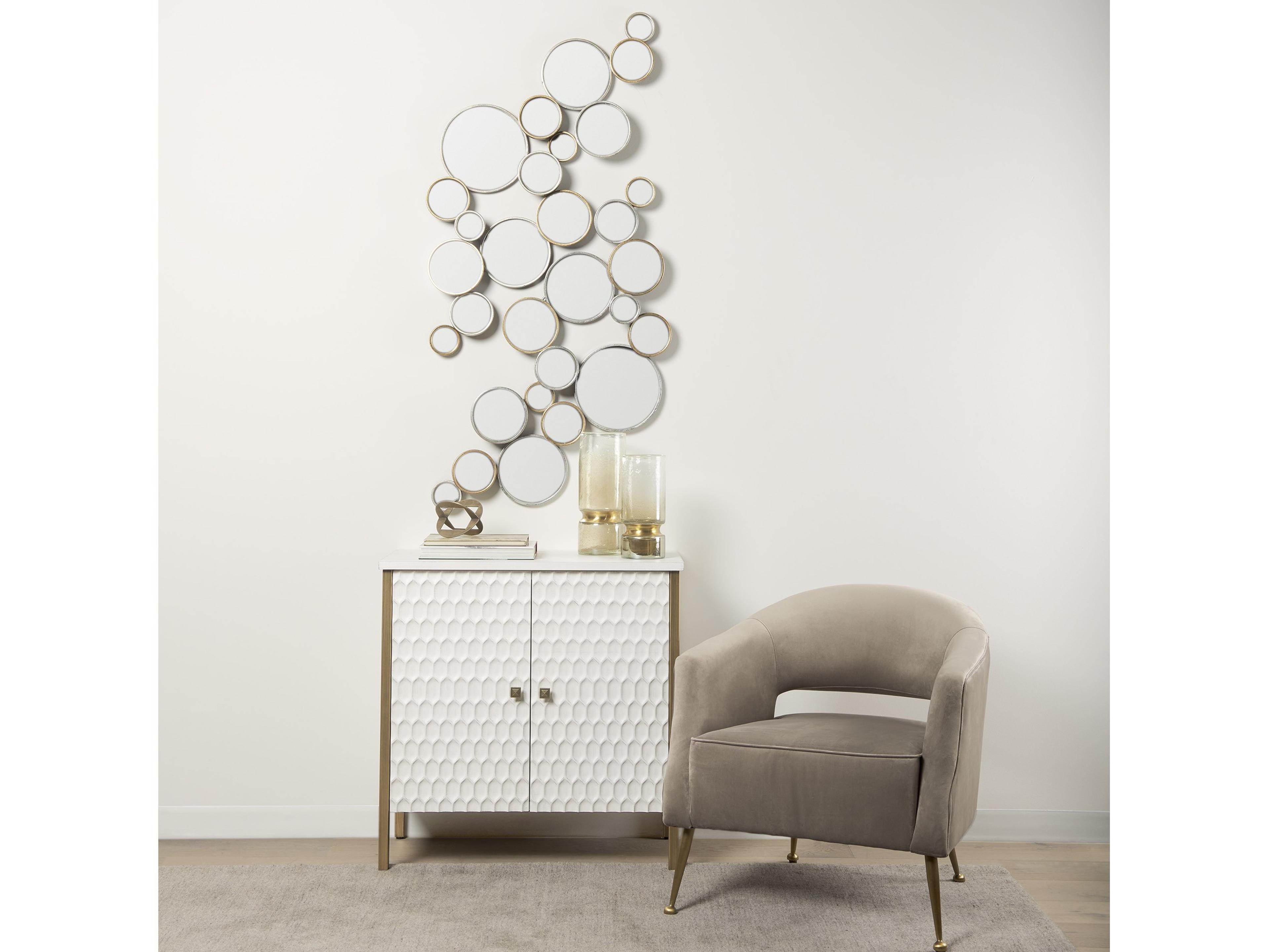 Mercana Adriatic I Small Brushed Gold Metal Glass Vase