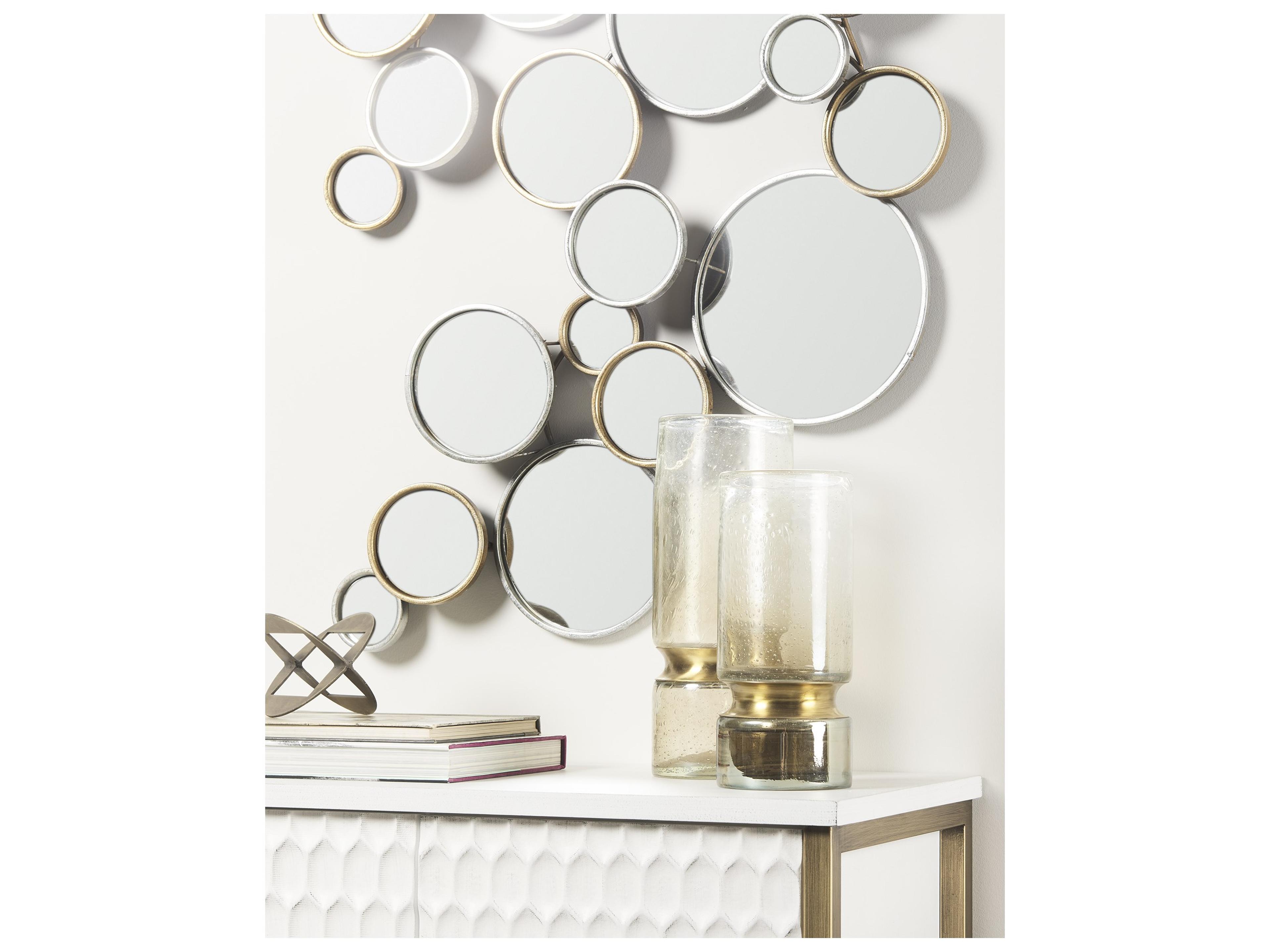 Mercana Adriatic I Small Brushed Gold Metal Glass Vase