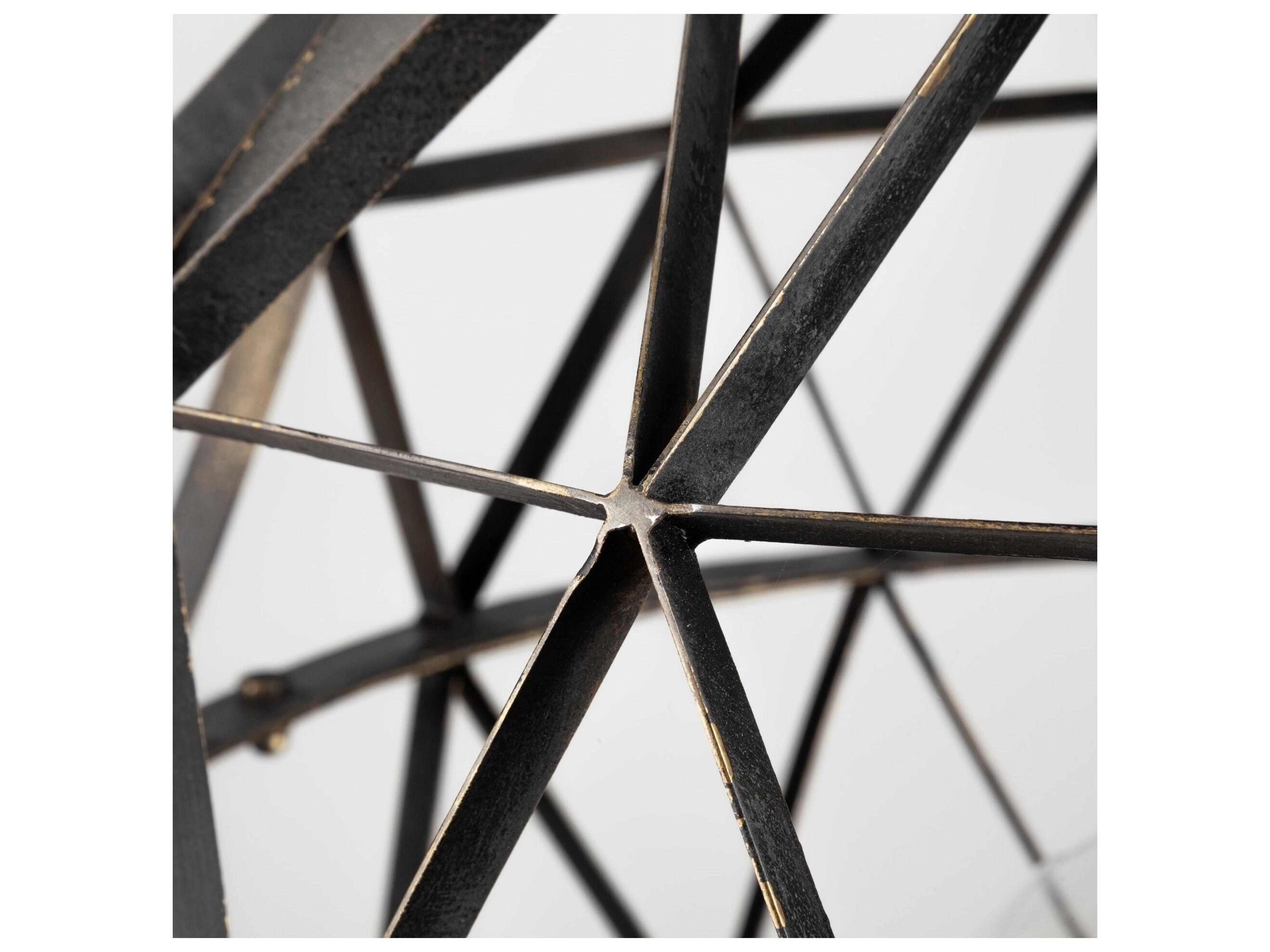 Mercana Dyson I 18x18 Black Metal Triangular Orb Pendant Light