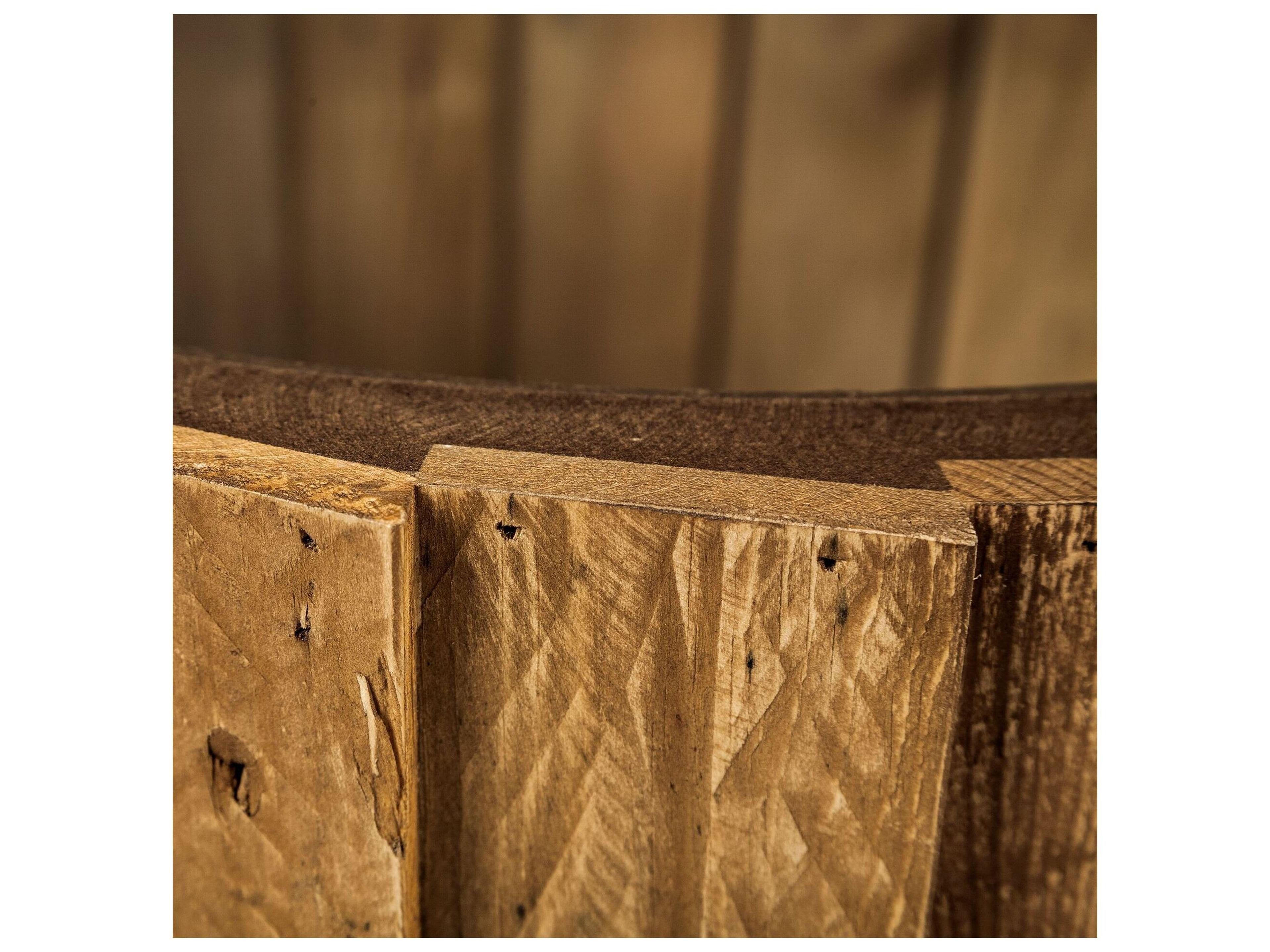 Mercana John Paul (Set of 2) 25L x 25W Brown Wood W/ Glass Accent Tables