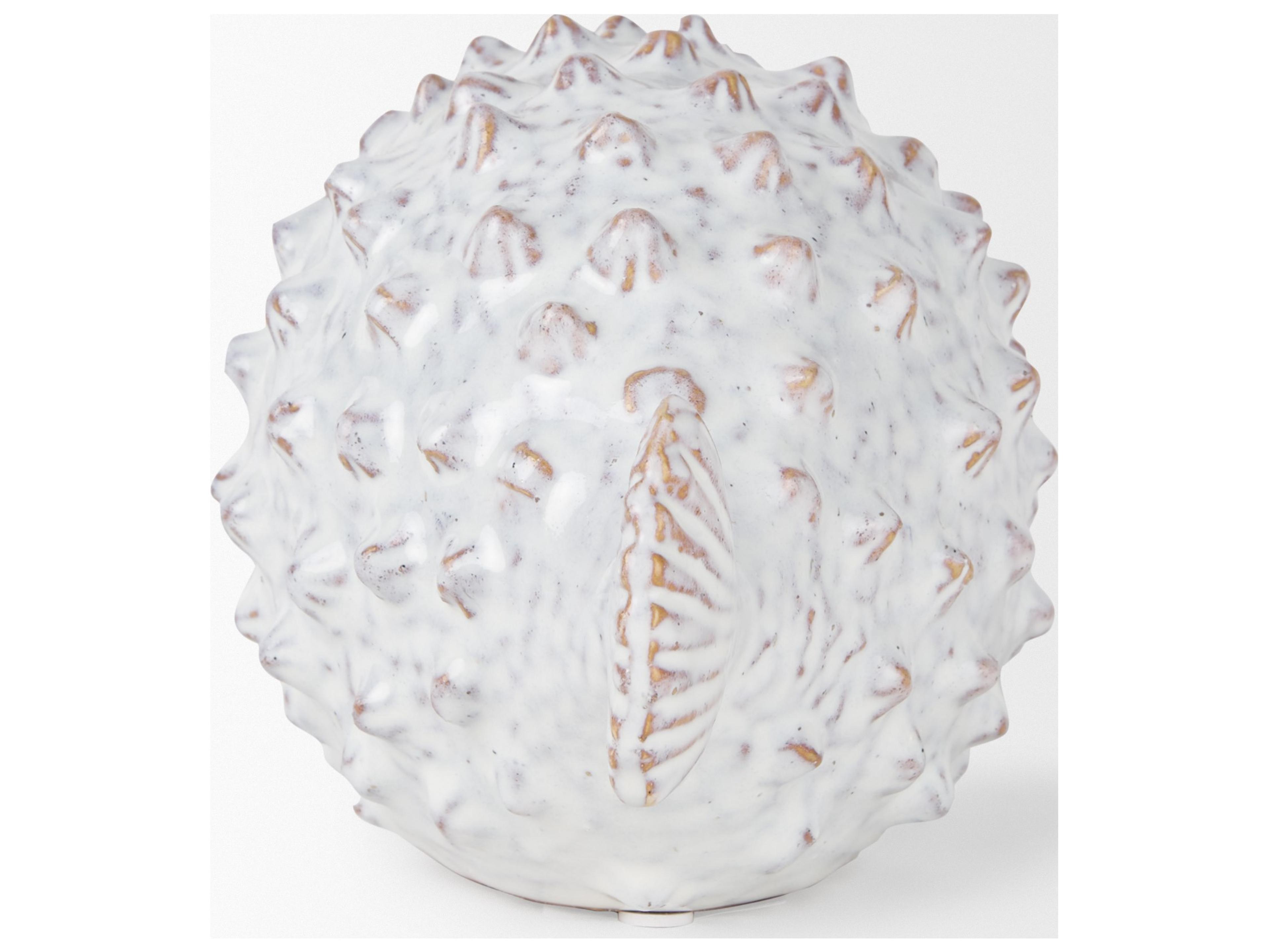 Mercana Spike II (Large) 10L x 6W Off-White Ceramic Puffer Fish