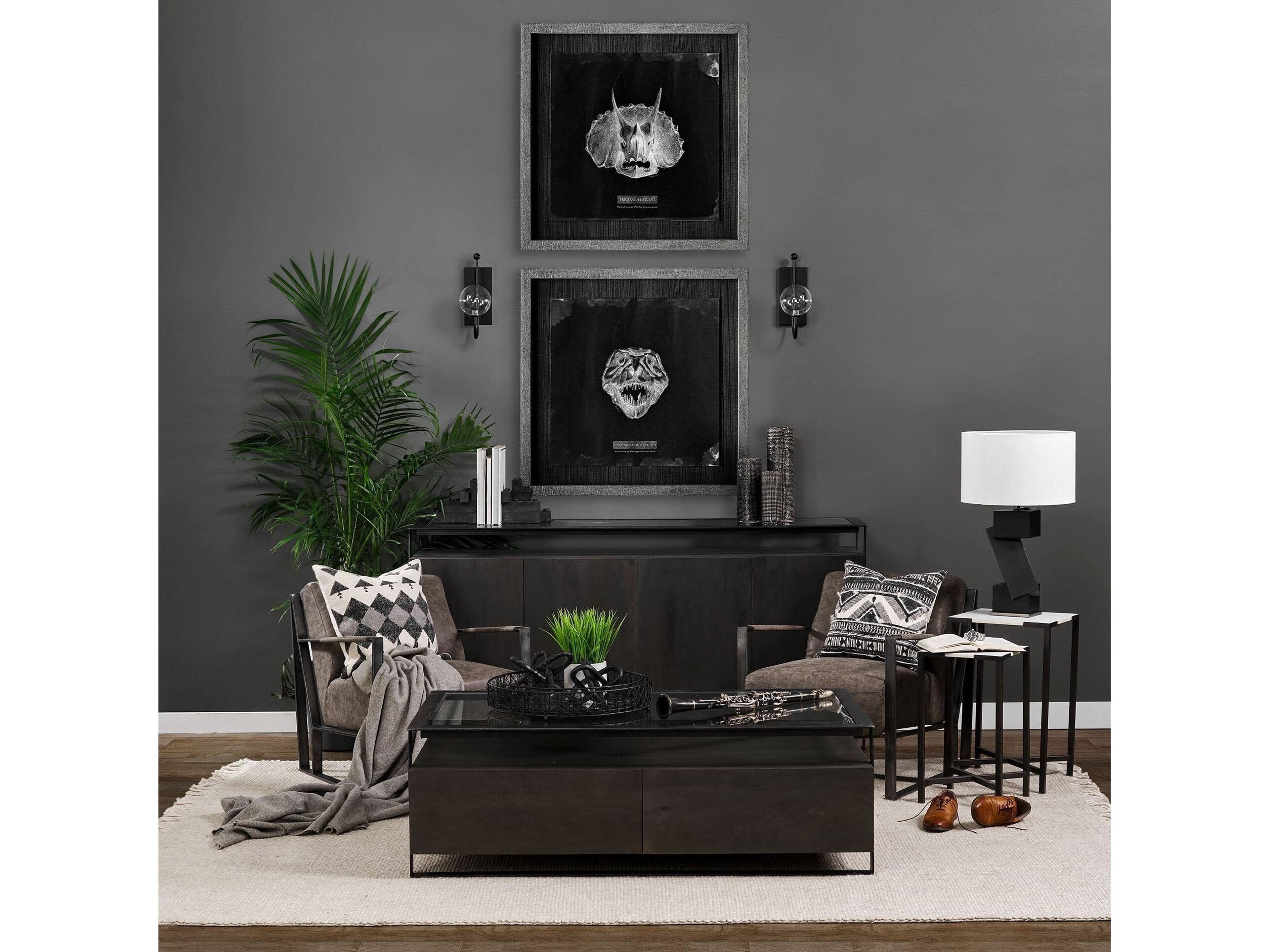 Mercana Kona III Large Black/Gold Cylindrical Ceramic Vase