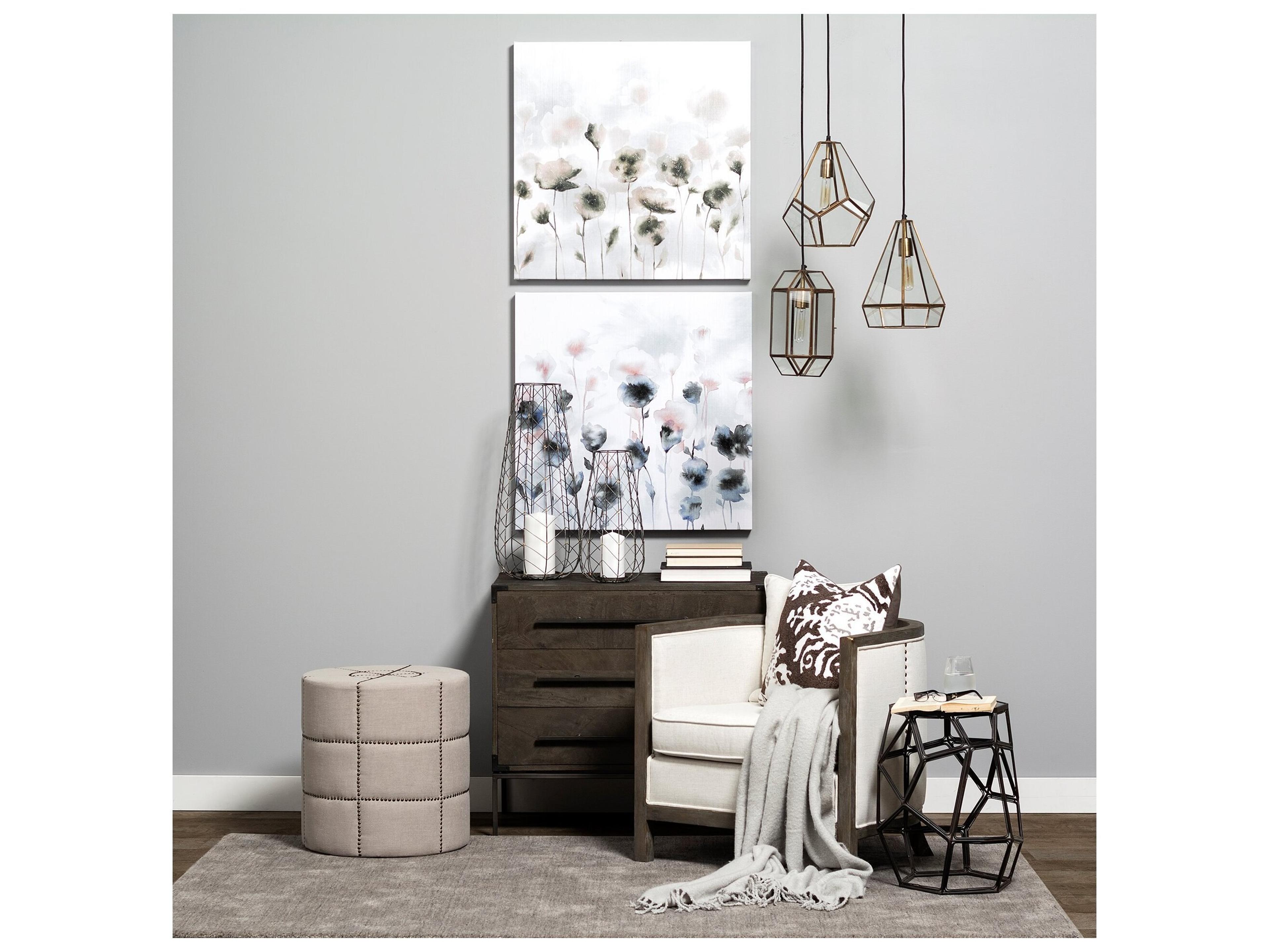 Mercana Petiole II Large Gold Toned Metal Table Candle Holder