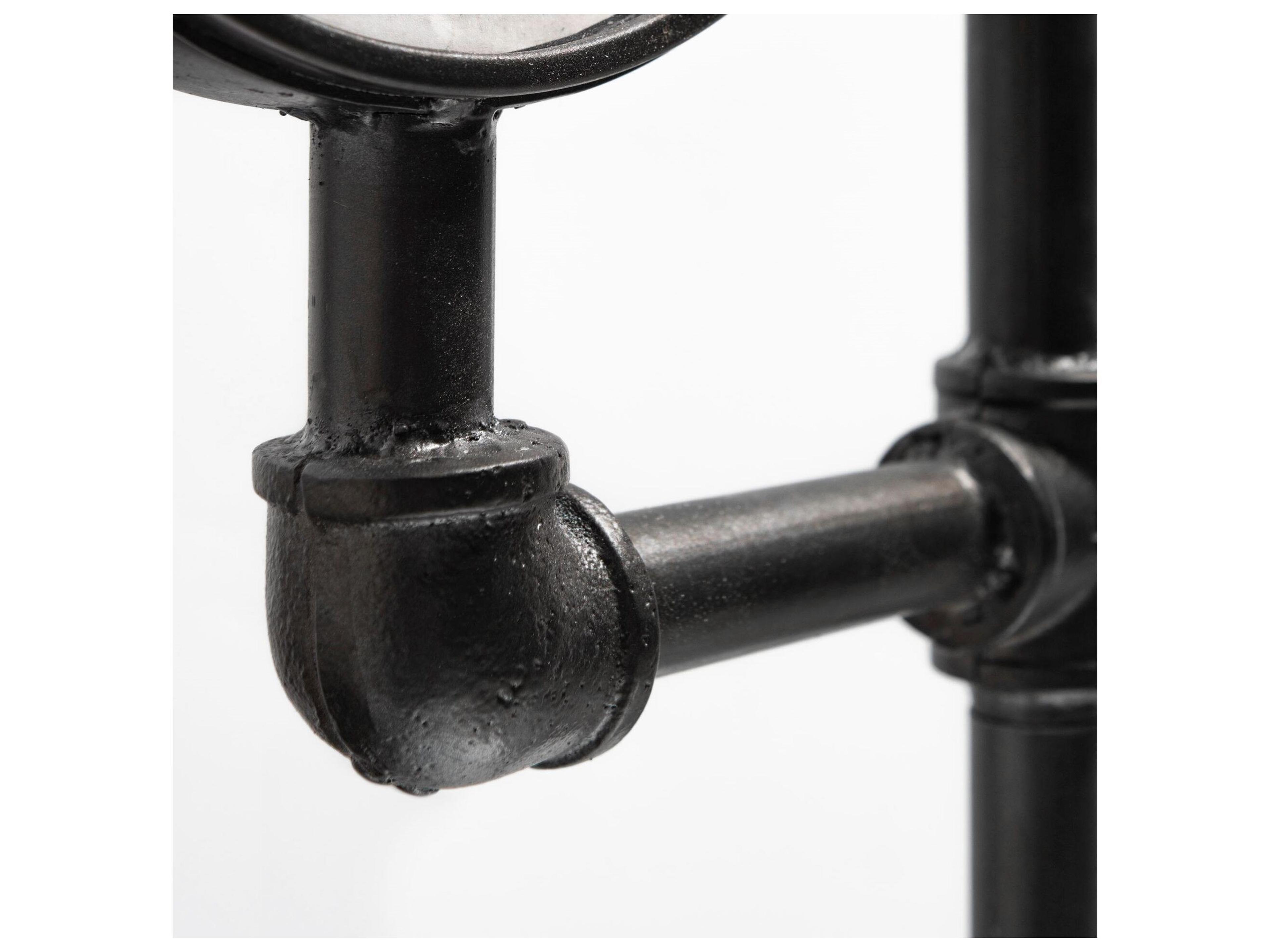 Mercana Trifect Black Iron Pipe Three Face Floor Clock