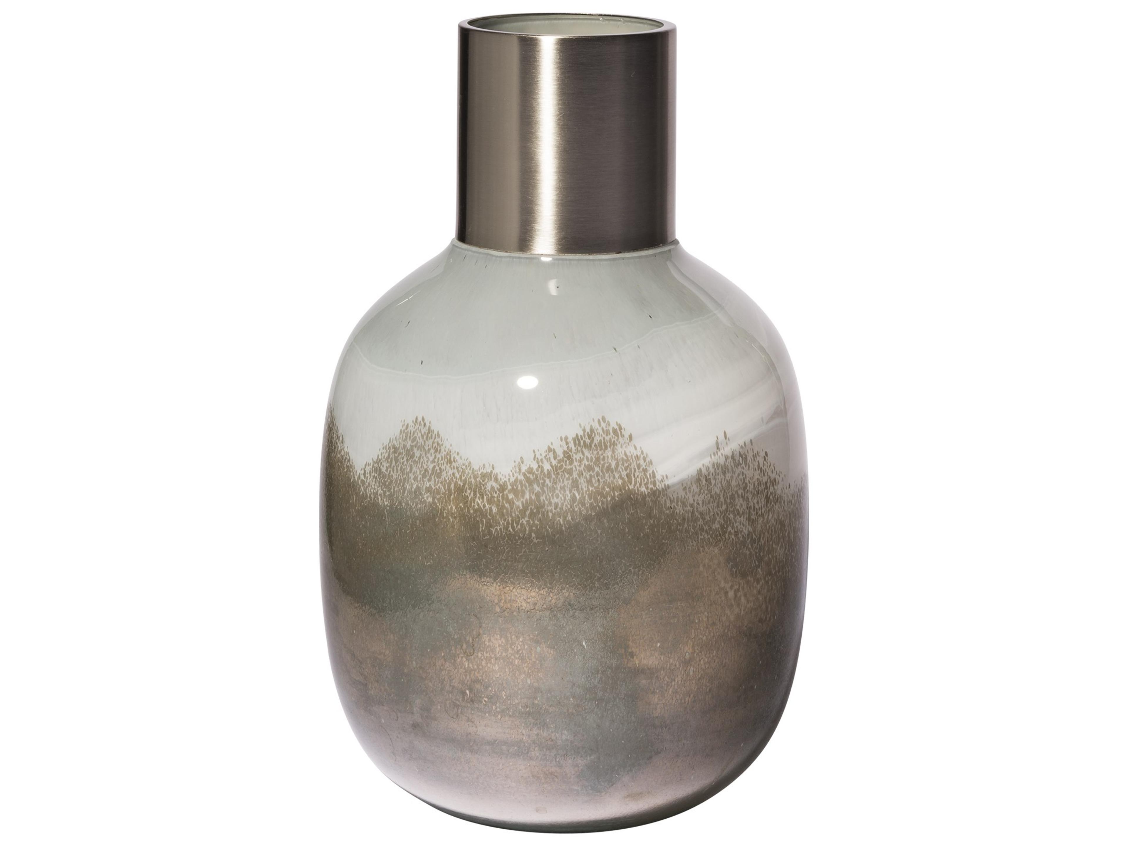 Onega I Short Gradient Blue Glass Gourd Style Vase