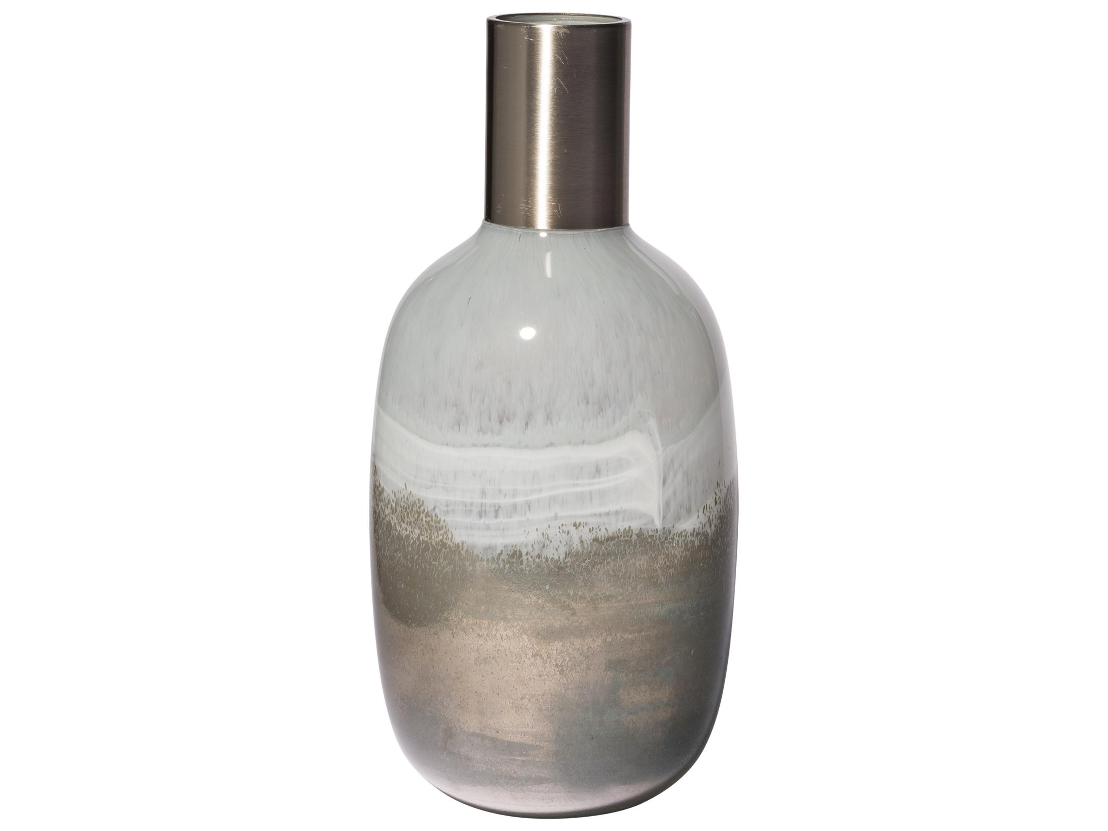 Onega II Tall Gradient Blue Glass Gourd Style Vase