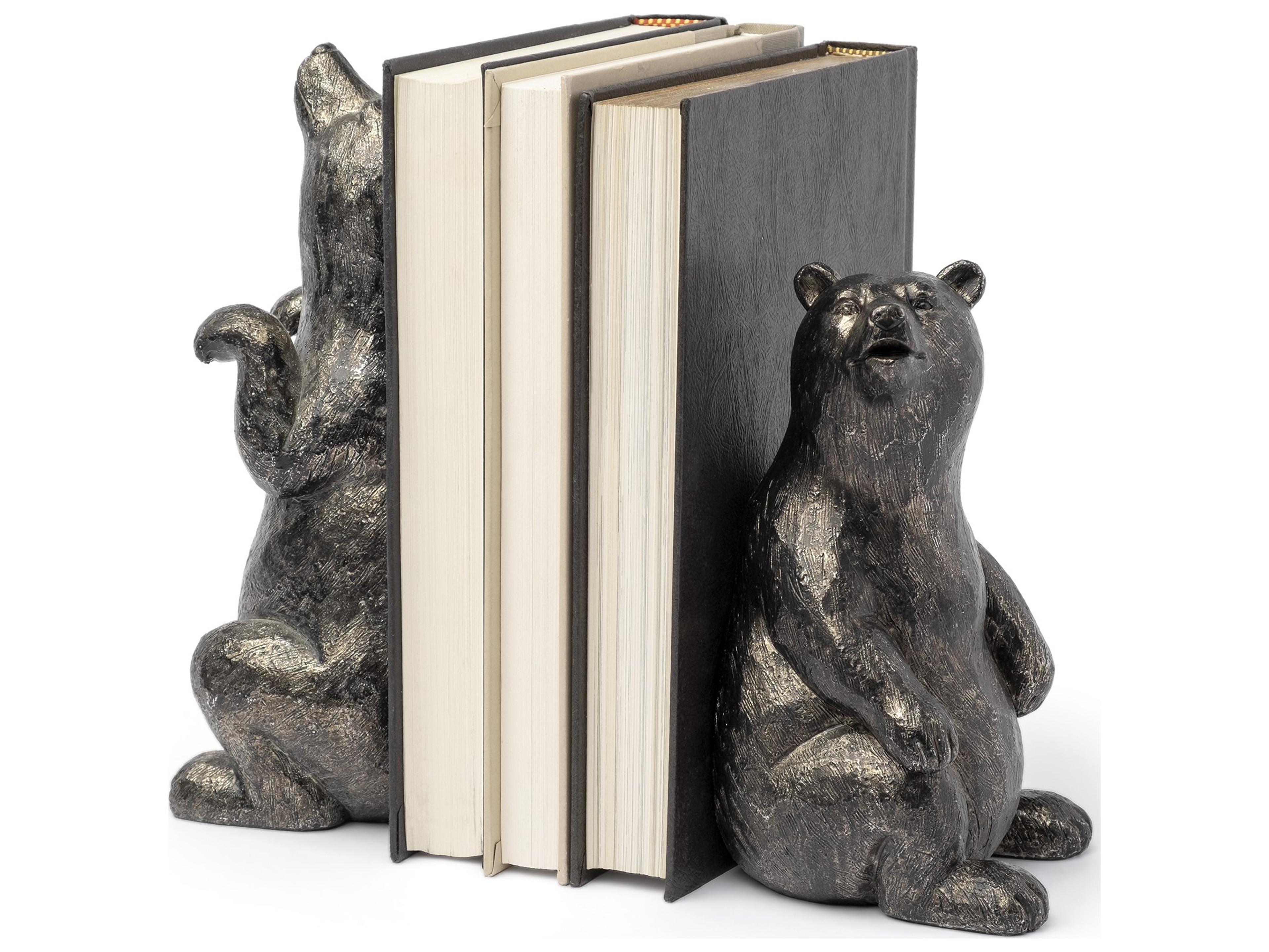 Mercana Sleuth (Set of 2) 9L x 8W Grizzly Bear Bookends