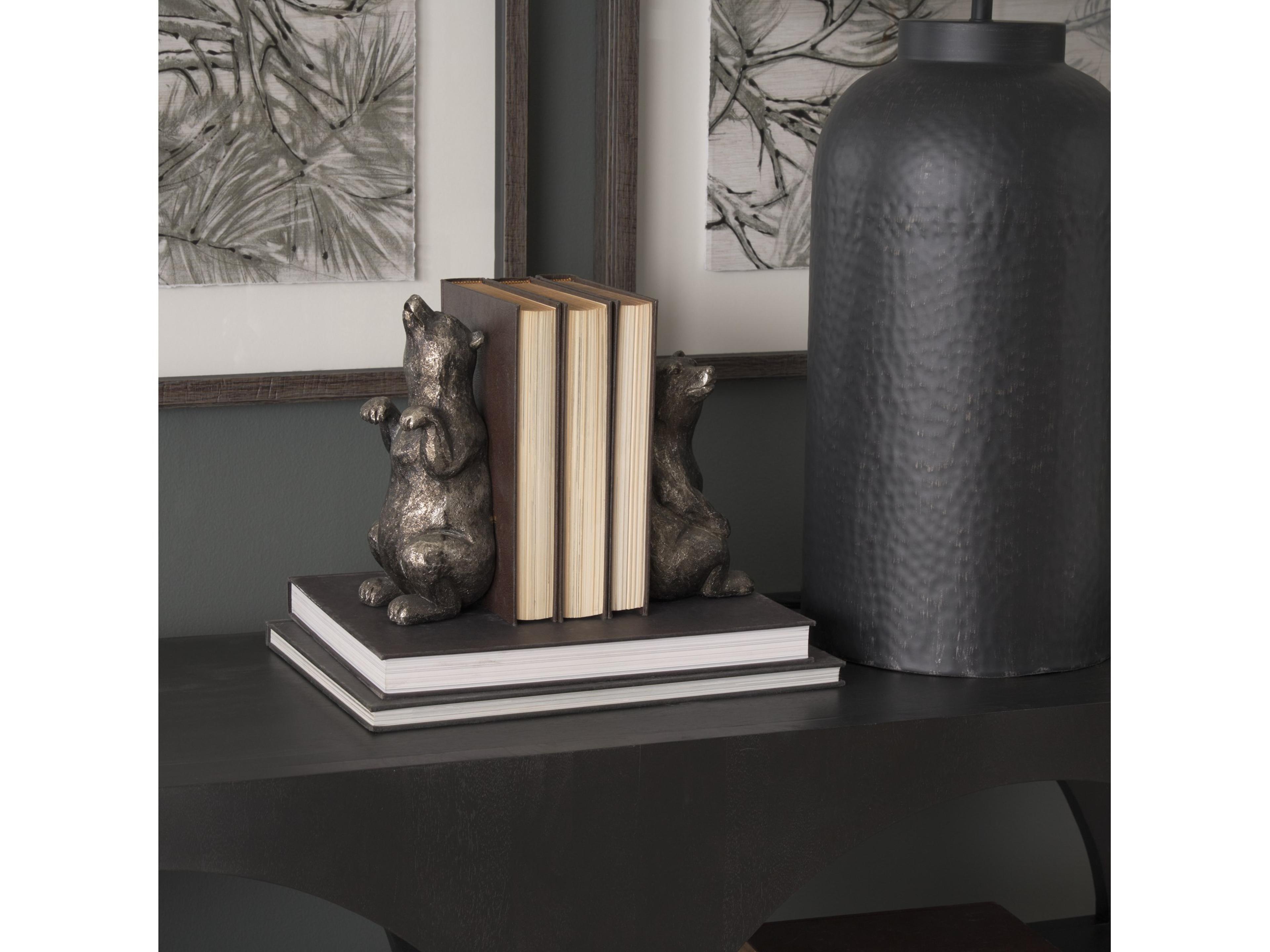 Mercana Sleuth (Set of 2) 9L x 8W Grizzly Bear Bookends