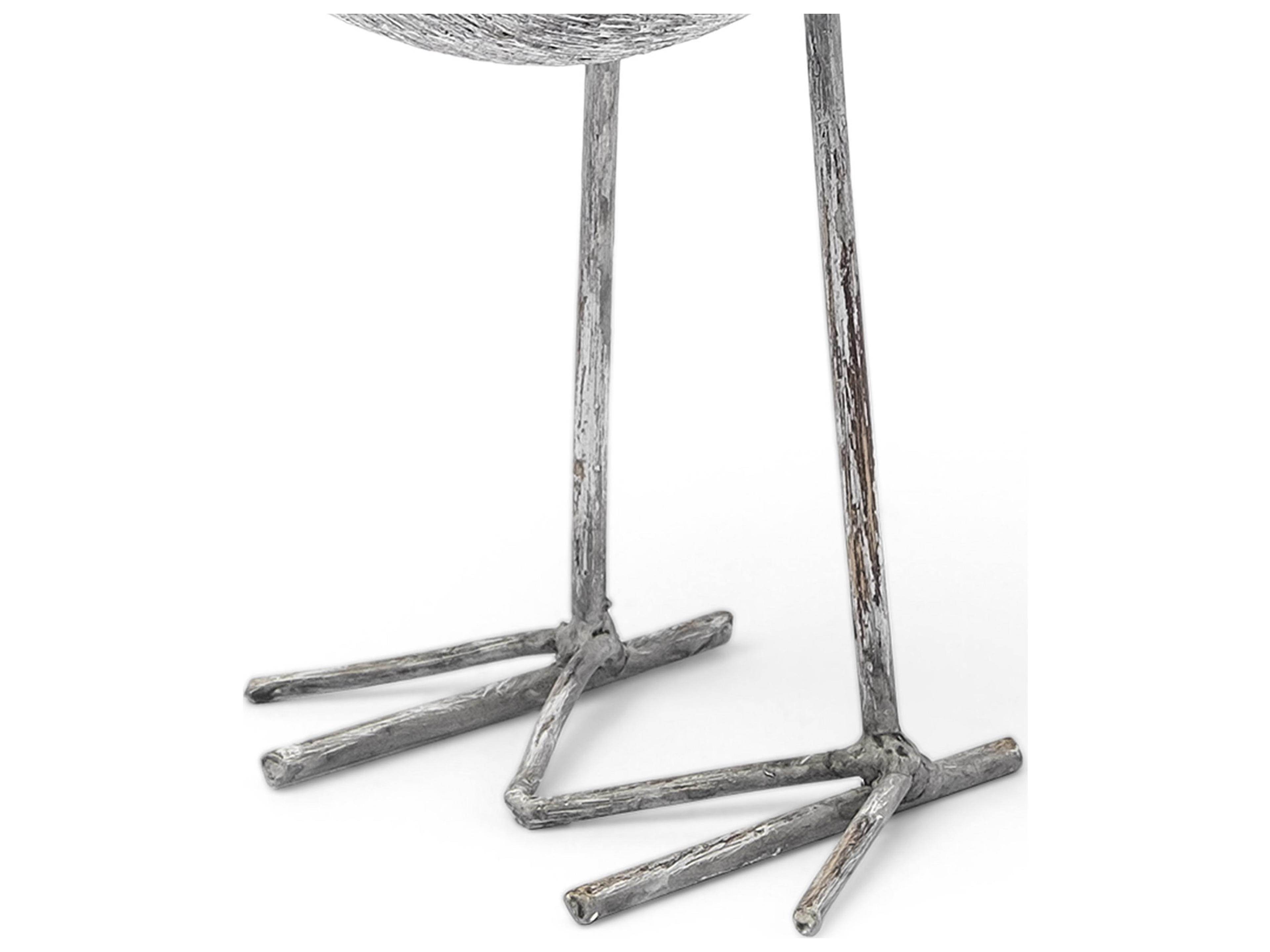 Mercana Snipe II 6L x 6W Off-White Resin Bird Ornament W/ Metal Feet