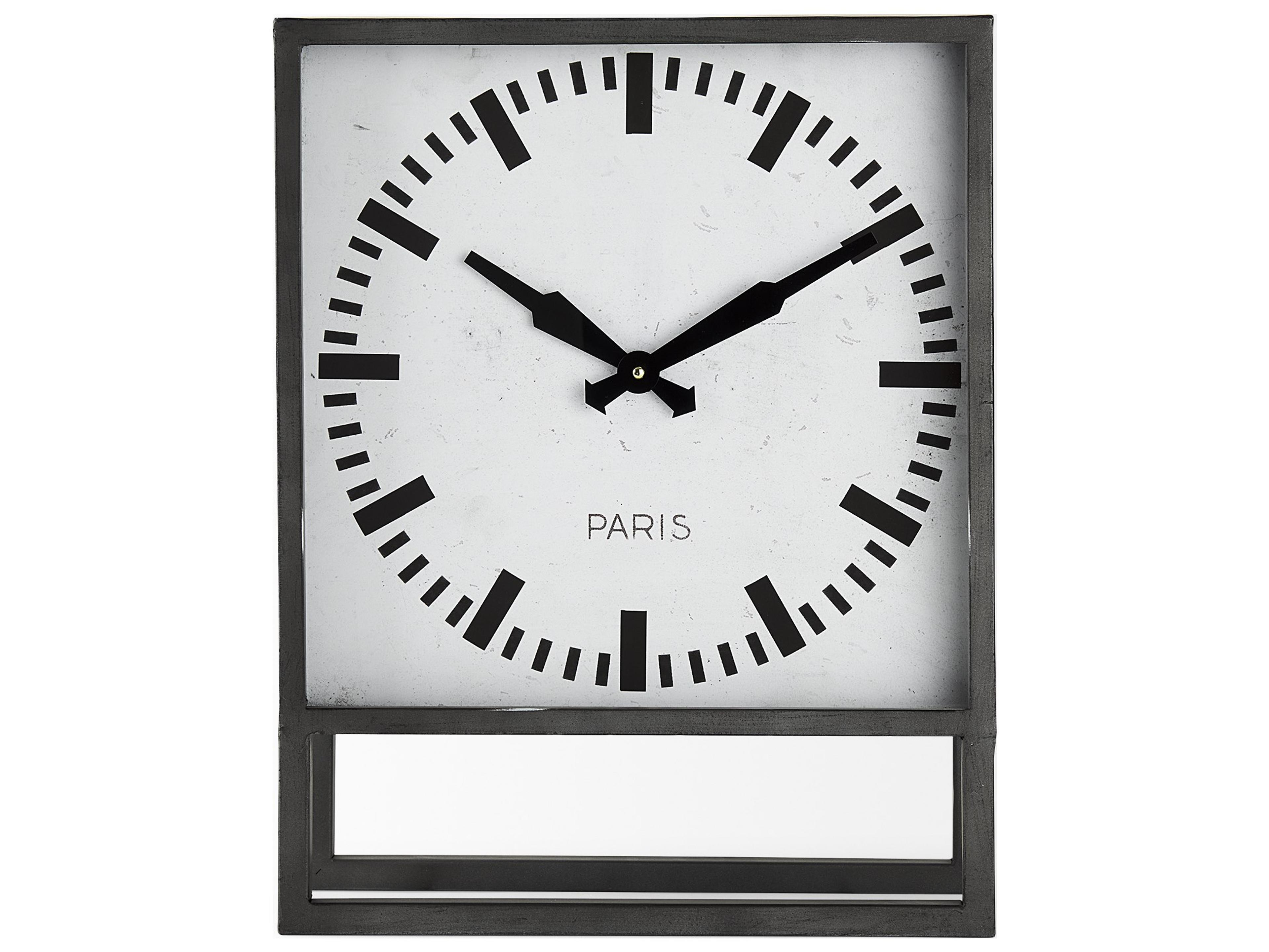 Mercana Felix Gray Metal Square Table Clock