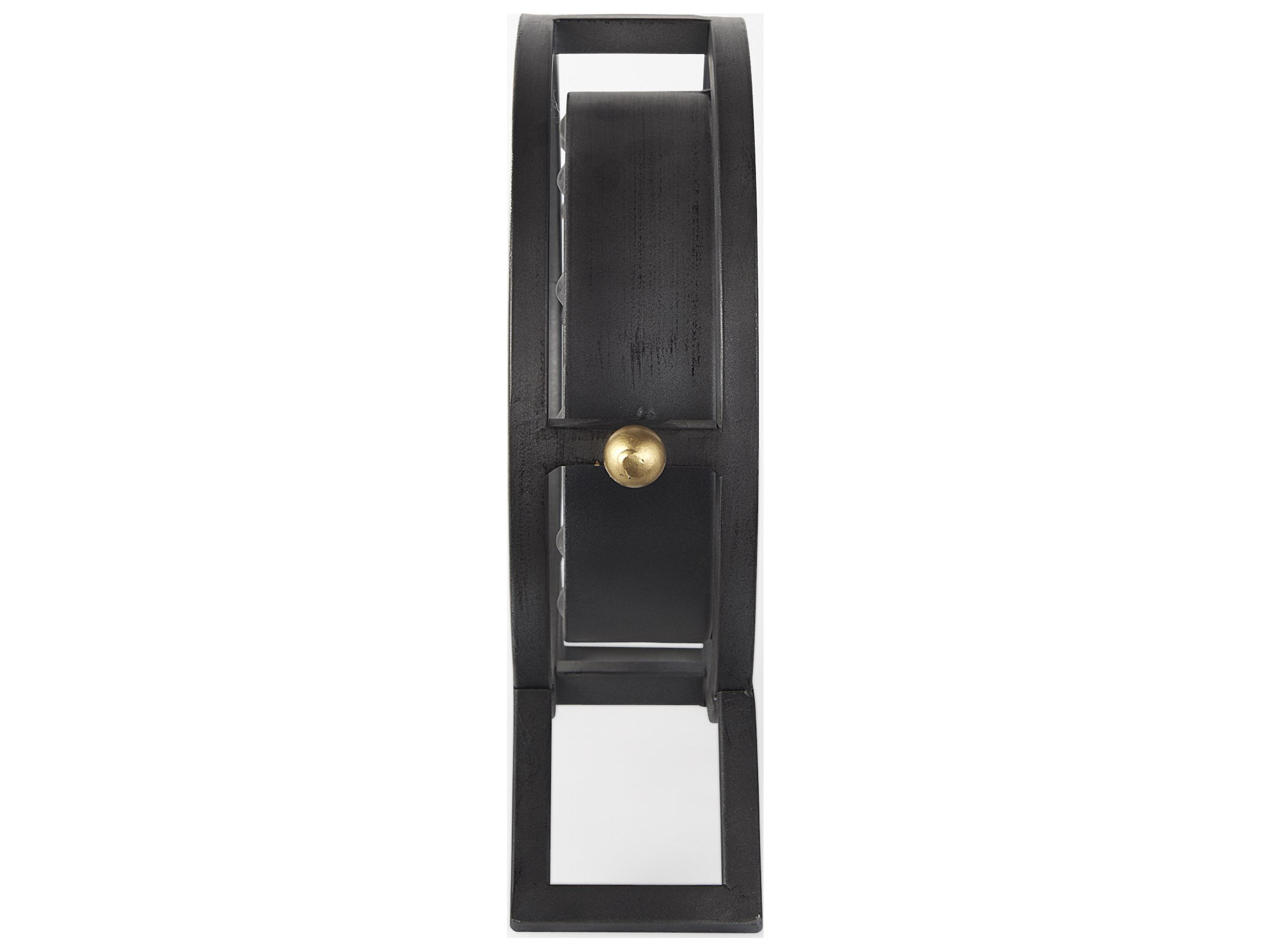 Mercana Gaston Gray Metal Circular Table Clock