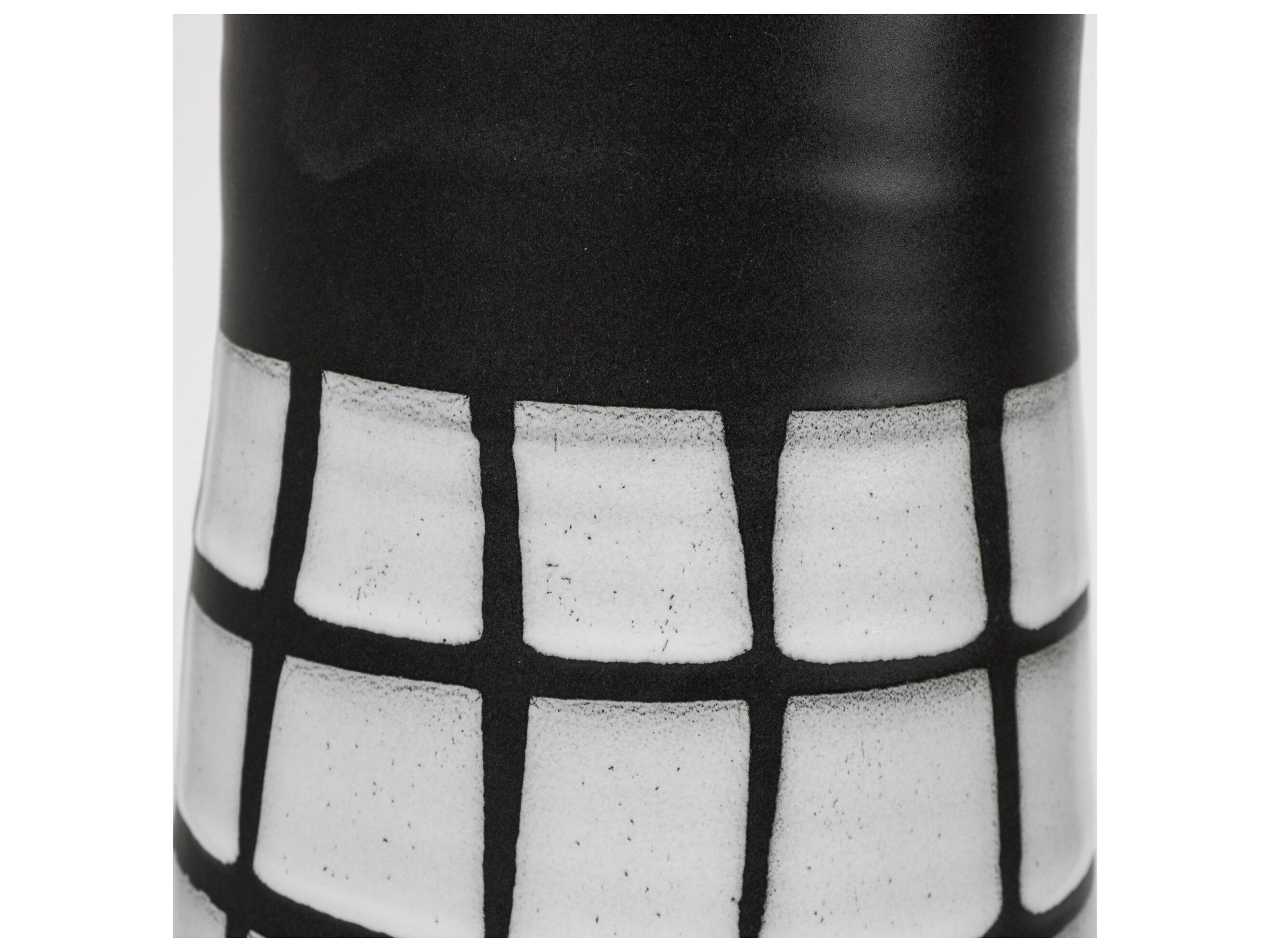 Mercana Luanda Large Black/White Large Ceramic Vase