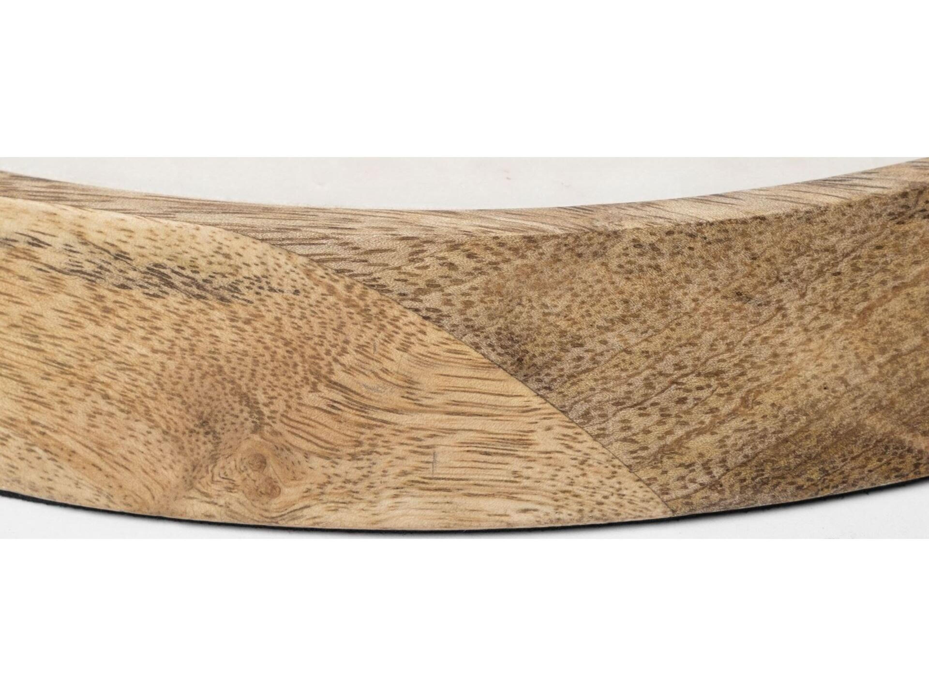 Mercana Campana I Small Wooden/White Marble Base Glass Cloche