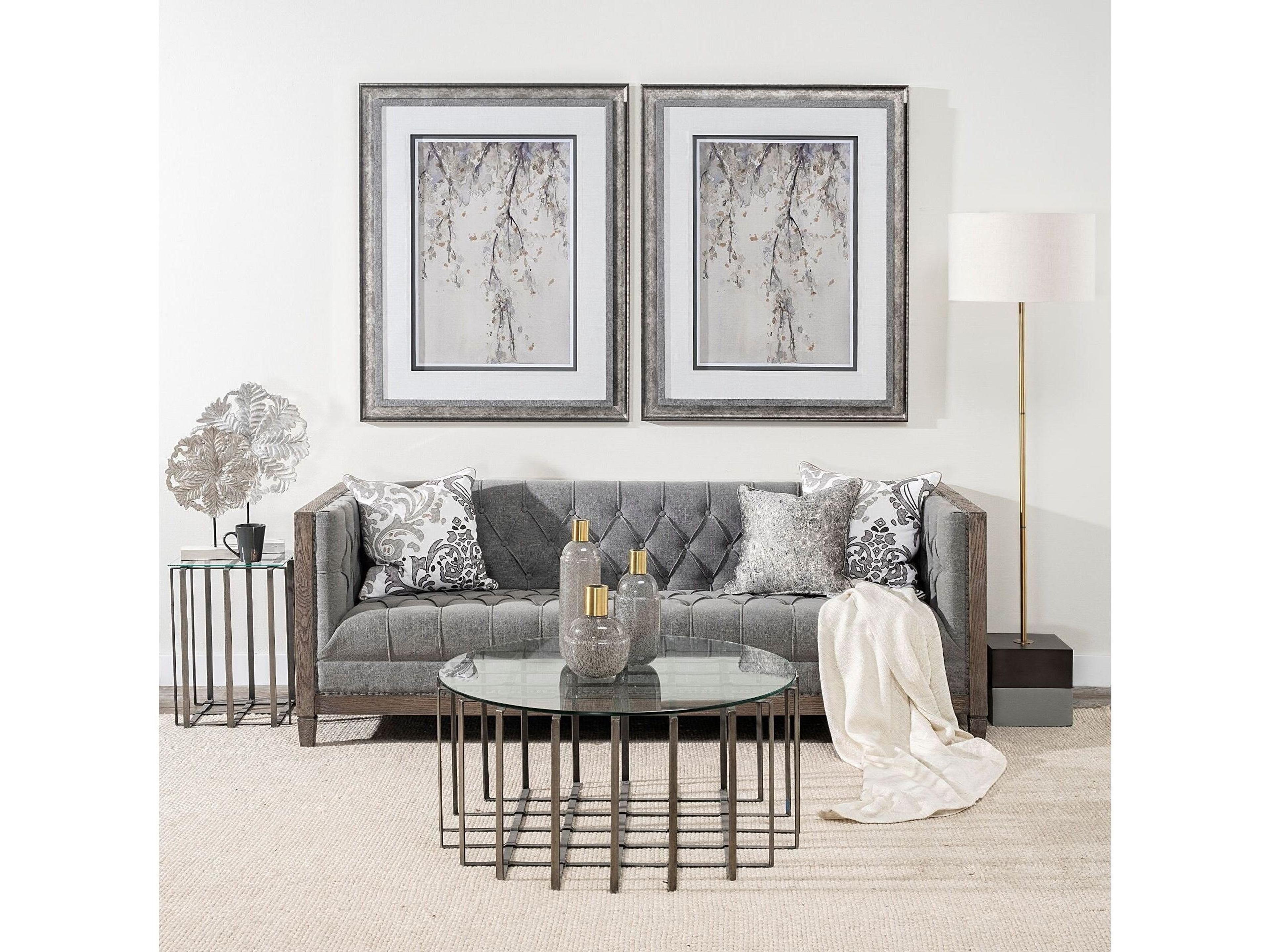 Mercana Kamara II (Large) 16L x 4W White Washed Wood W/Antiqued Silver  Botanical Decorative Object