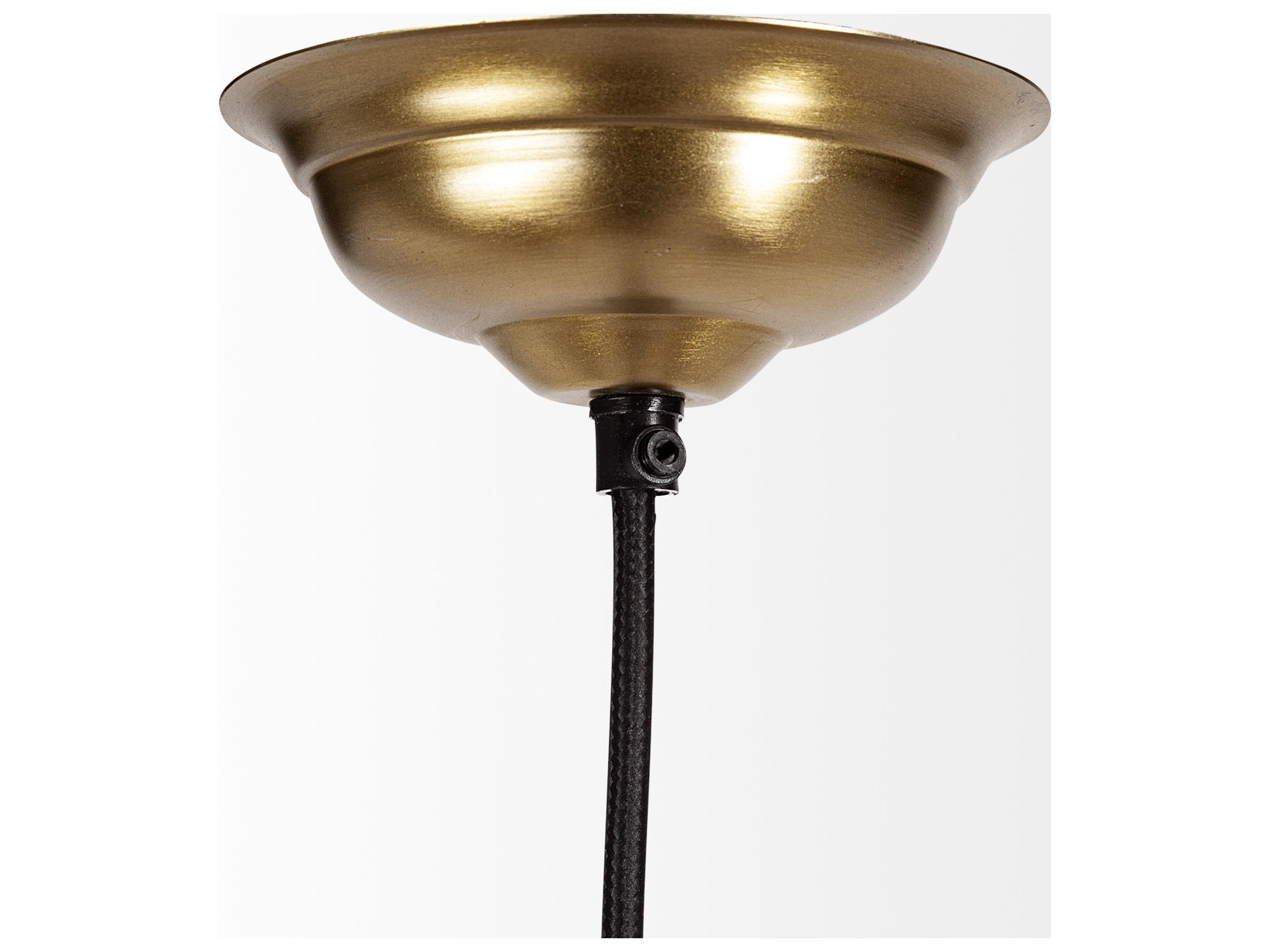 Mercana Prima 9.5x12.5 Gold Metal and Glass Pyramid Pendant Light