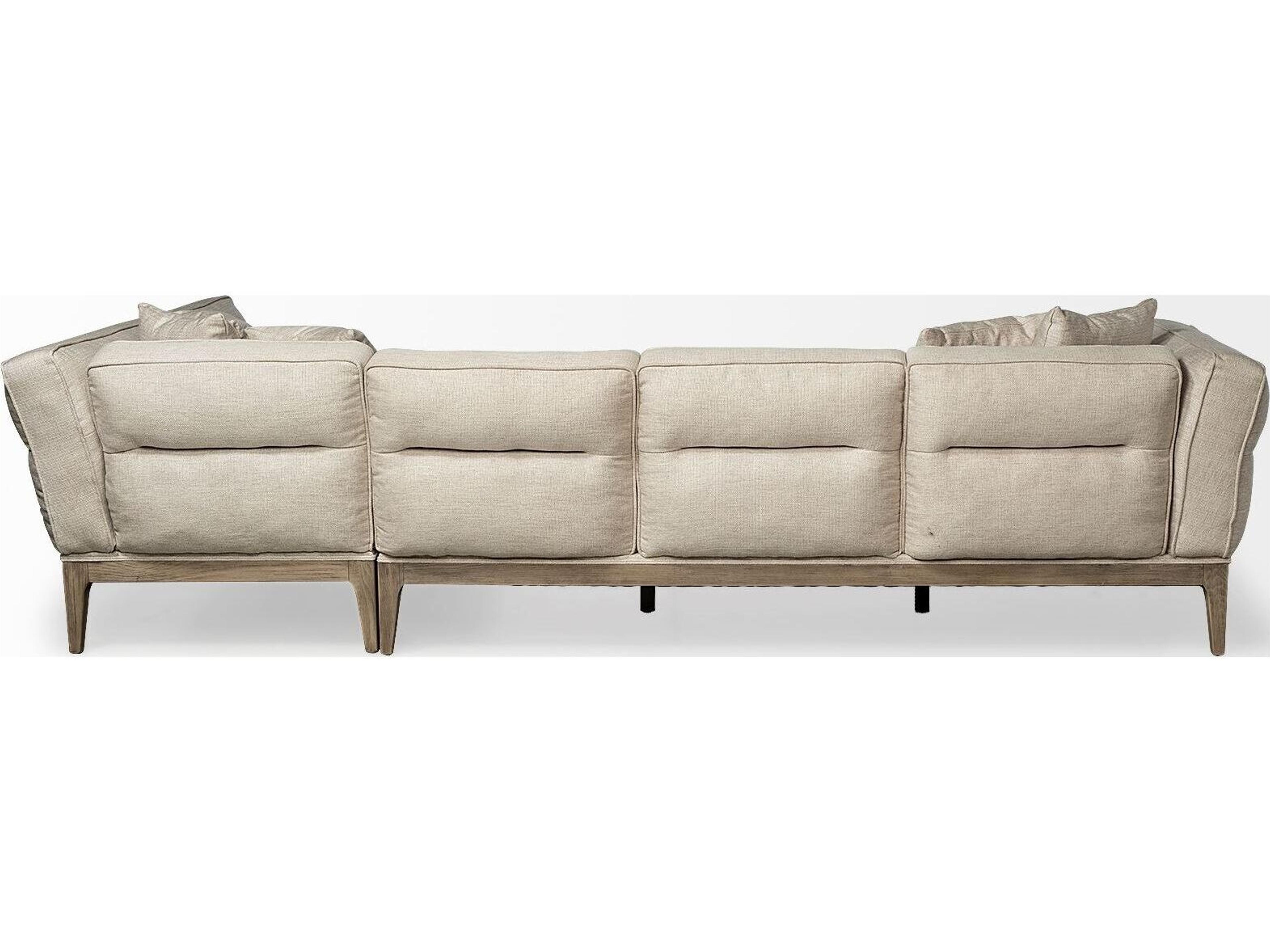 Mercana Denali III Beige Upholstered Wooden Frame Sectional