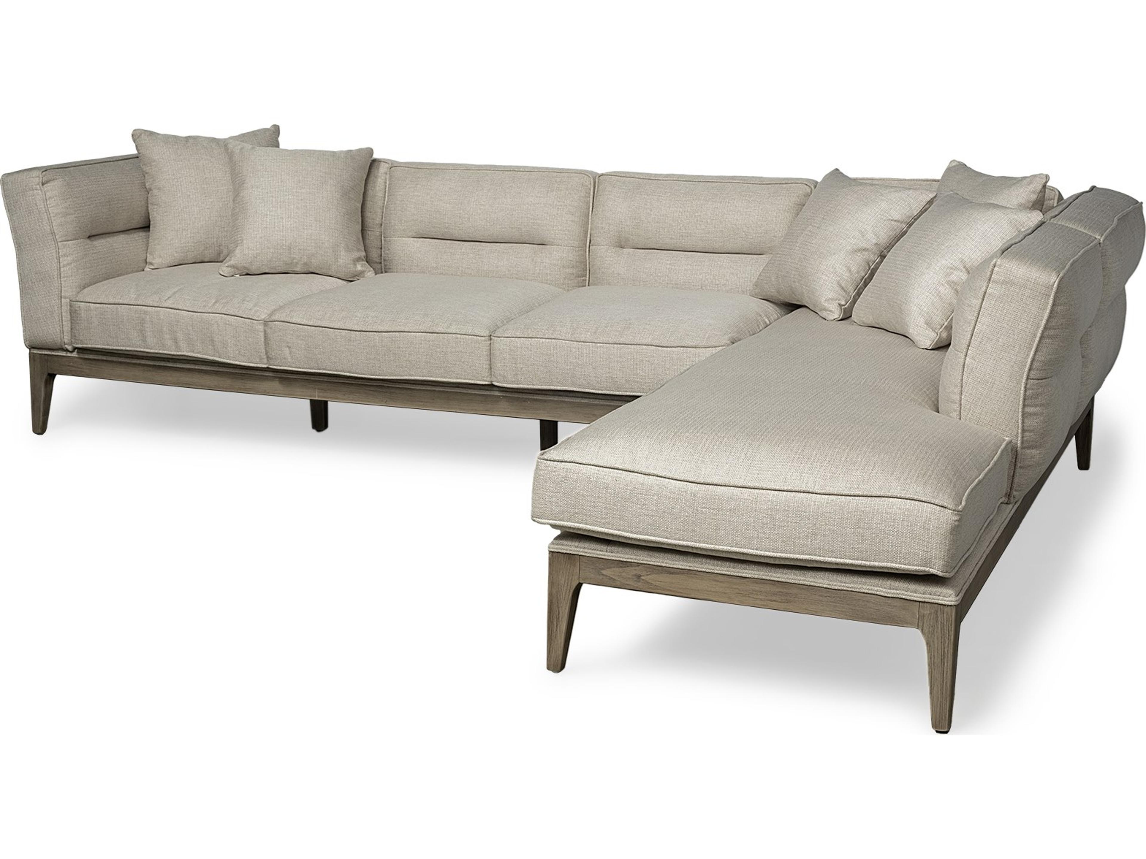 Denali III Beige Upholstered Wooden Frame Sectional