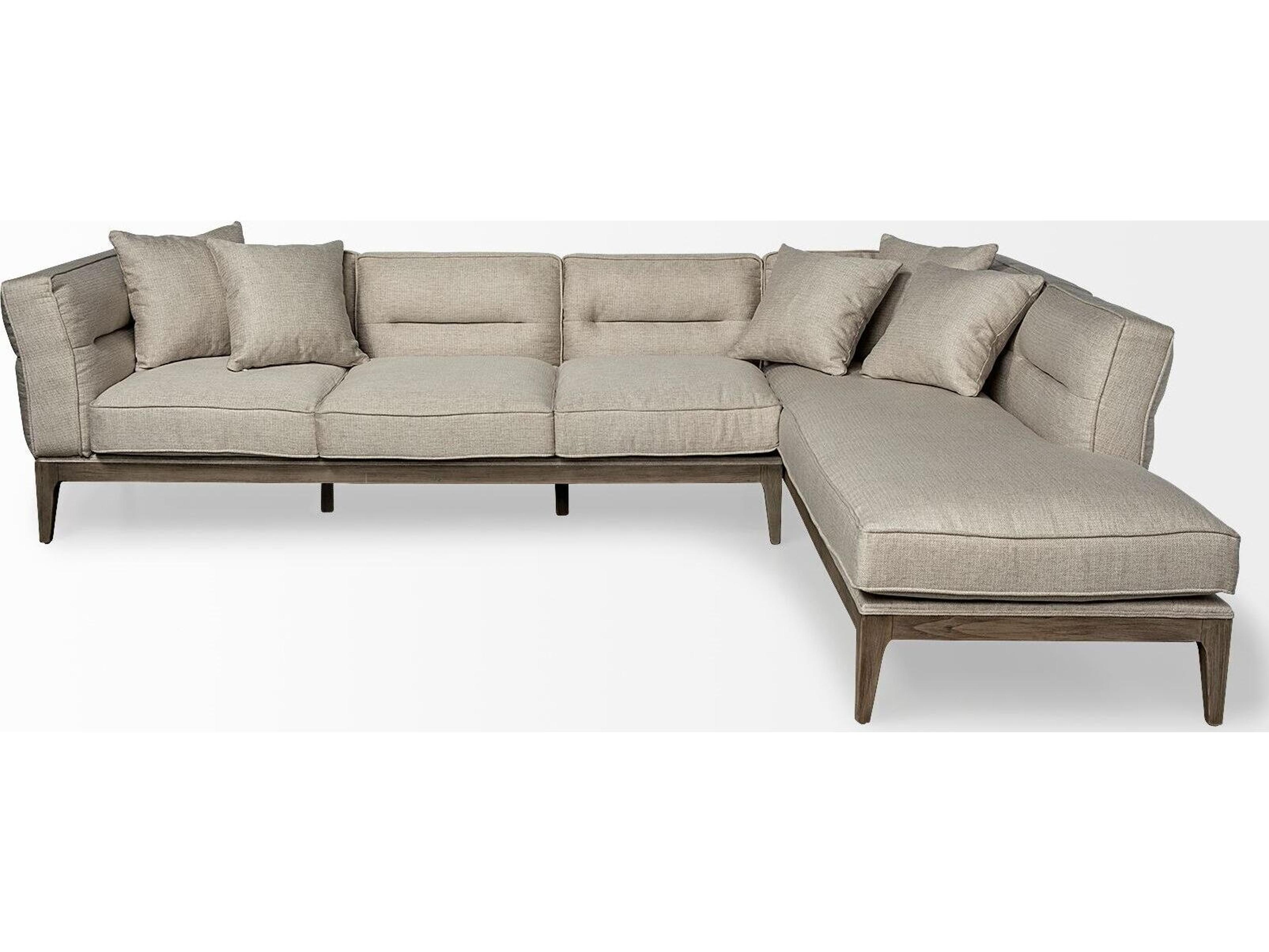 Mercana Denali III Beige Upholstered Wooden Frame Sectional