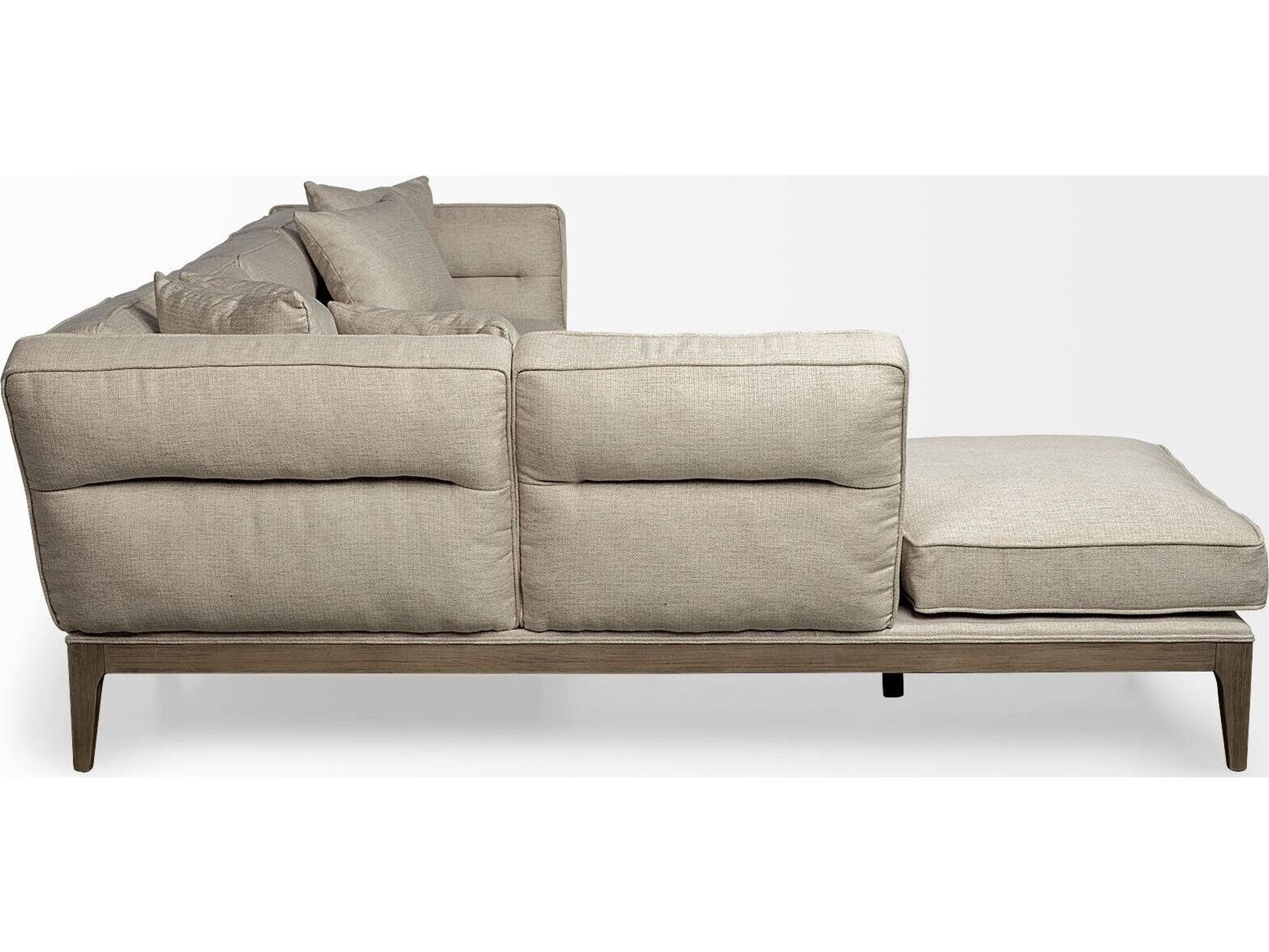 Mercana Denali IV 121" Beige Upholstered Wooden Frame Left Four Seater Sectional