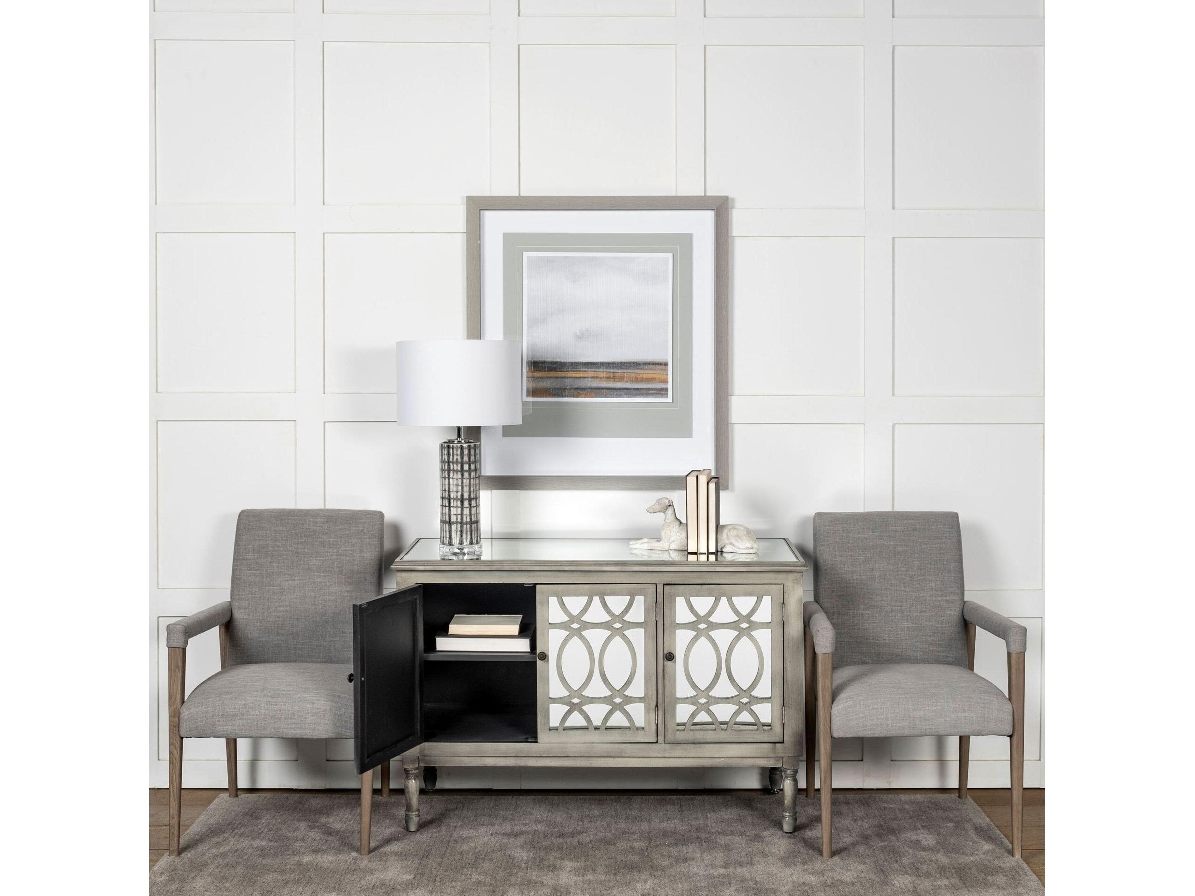 Mercana Palisades Grey Fabric Wrap Brown Wooden Frame Dining Chair