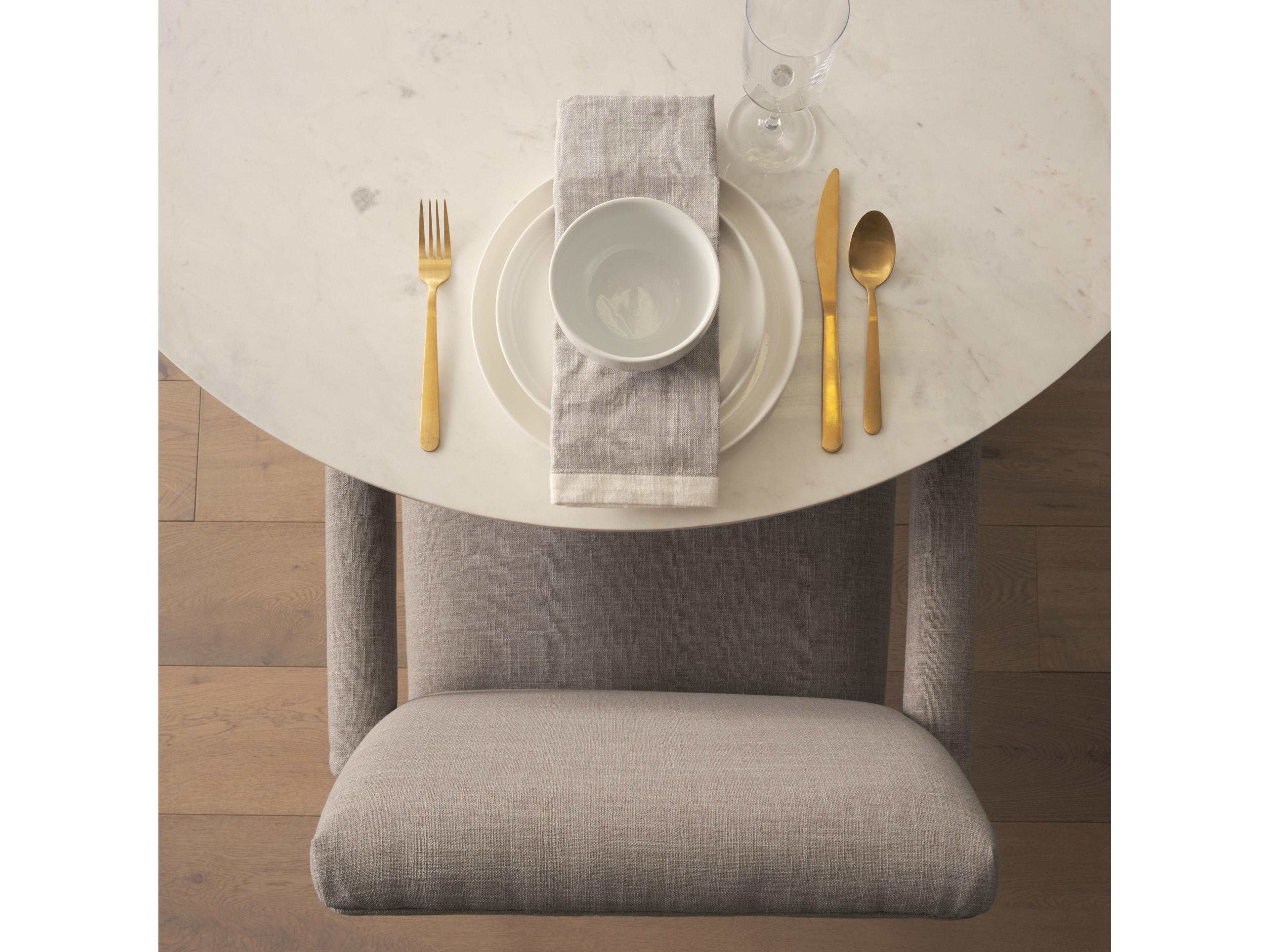 Mercana Palisades Grey Fabric Wrap Brown Wooden Frame Dining Chair