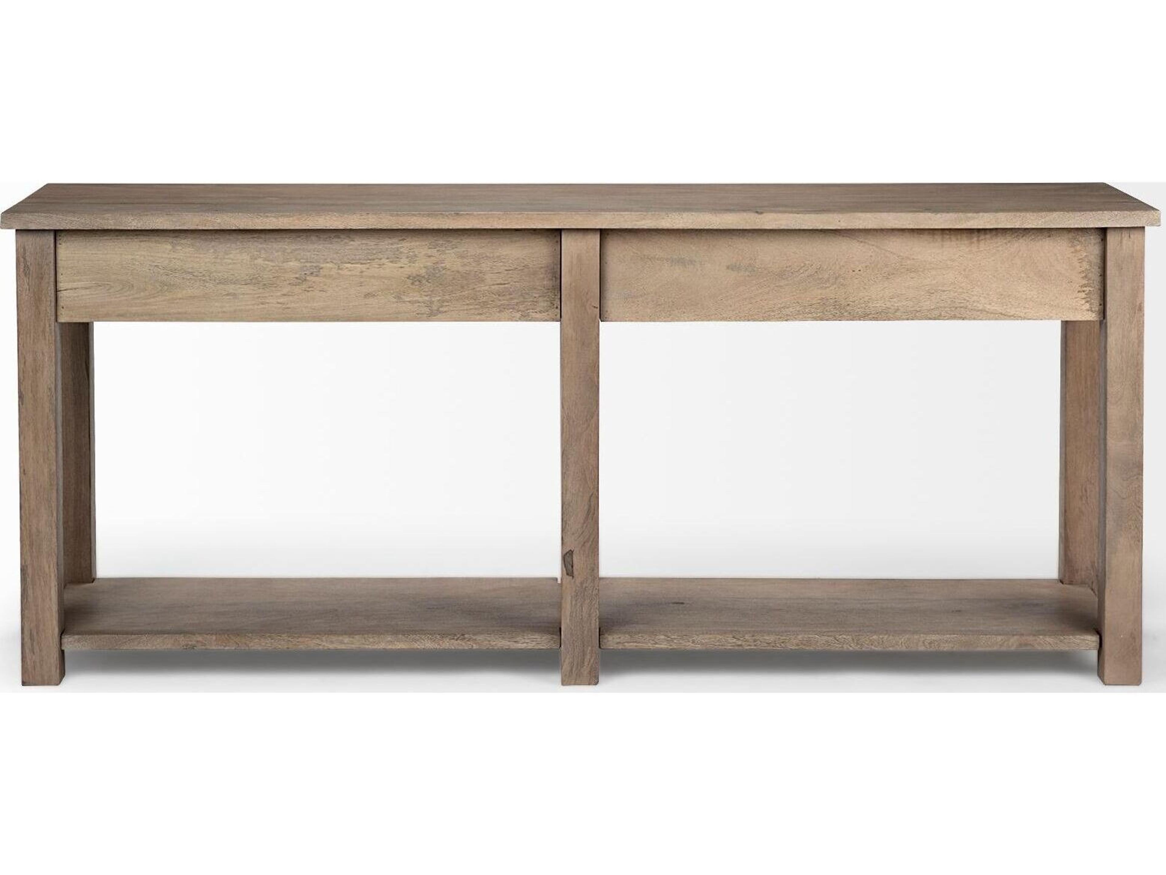 Mercana Harrelson III 72L x 18W Brown Wood 4 Drawer Console Table