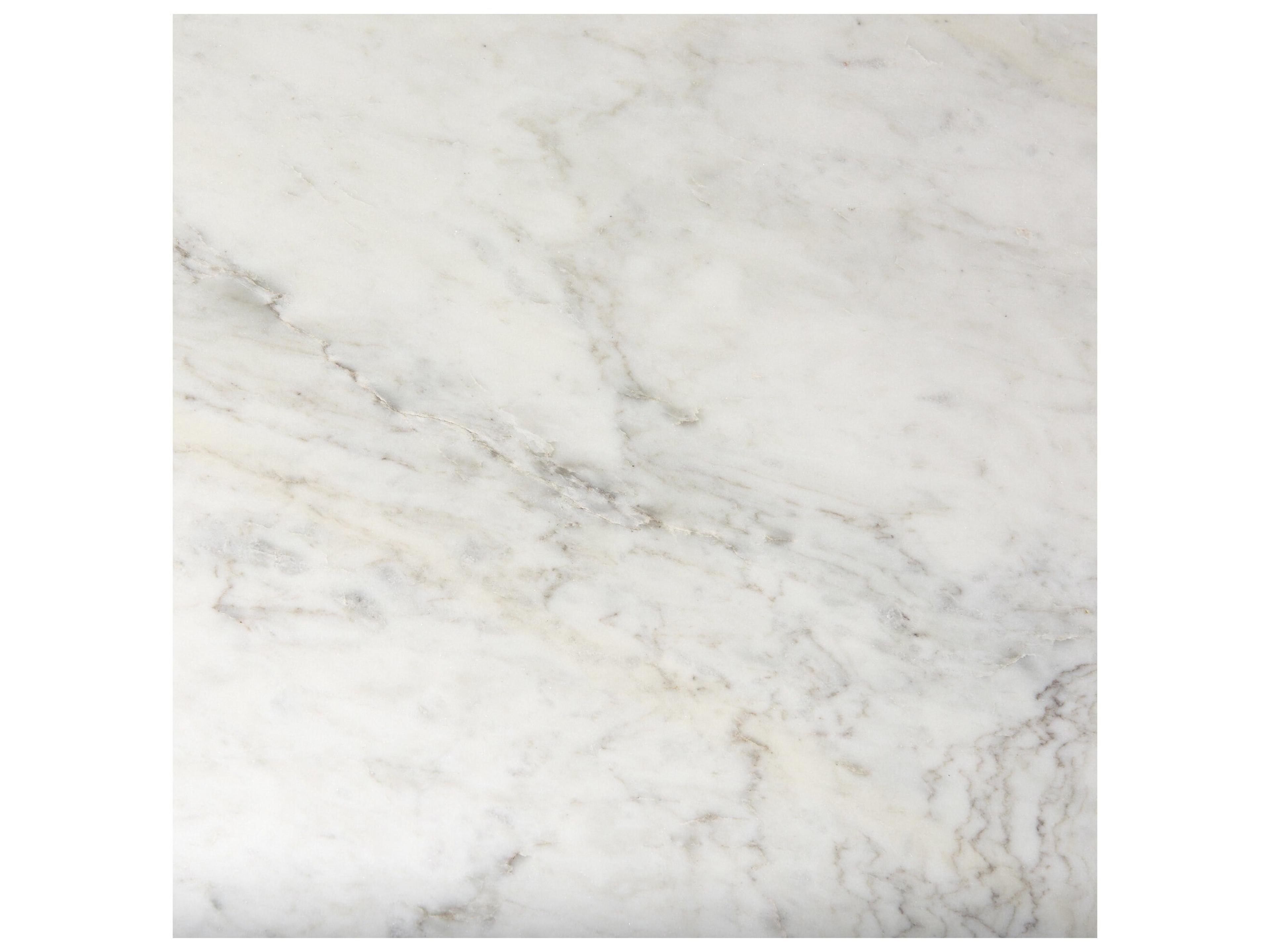 Mercana Laurent 48" Marble Top Gold Metal Base Dining Table