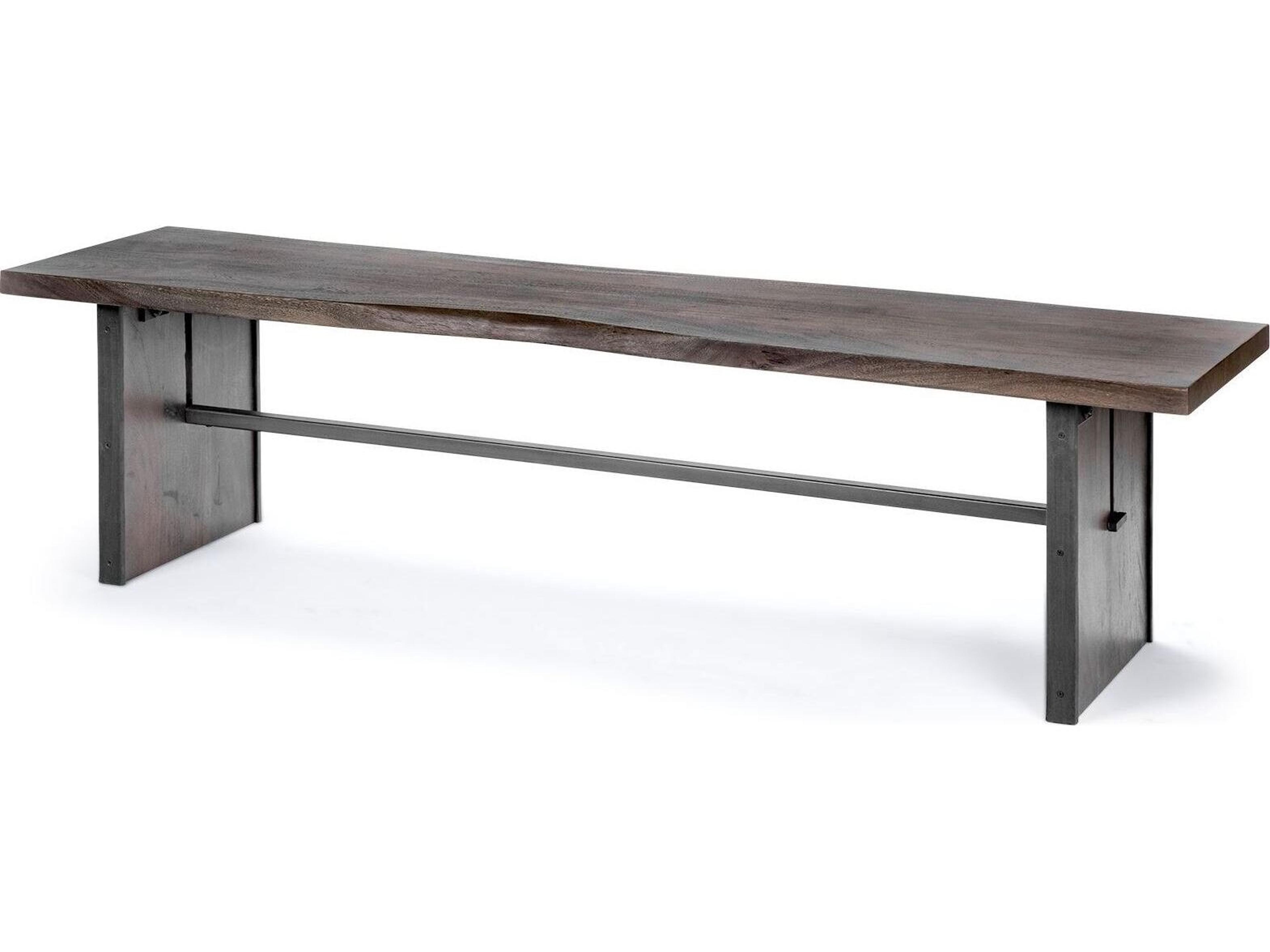 Ledger I 70L x 17W Brown Live-Edge Wooden Dining Bench