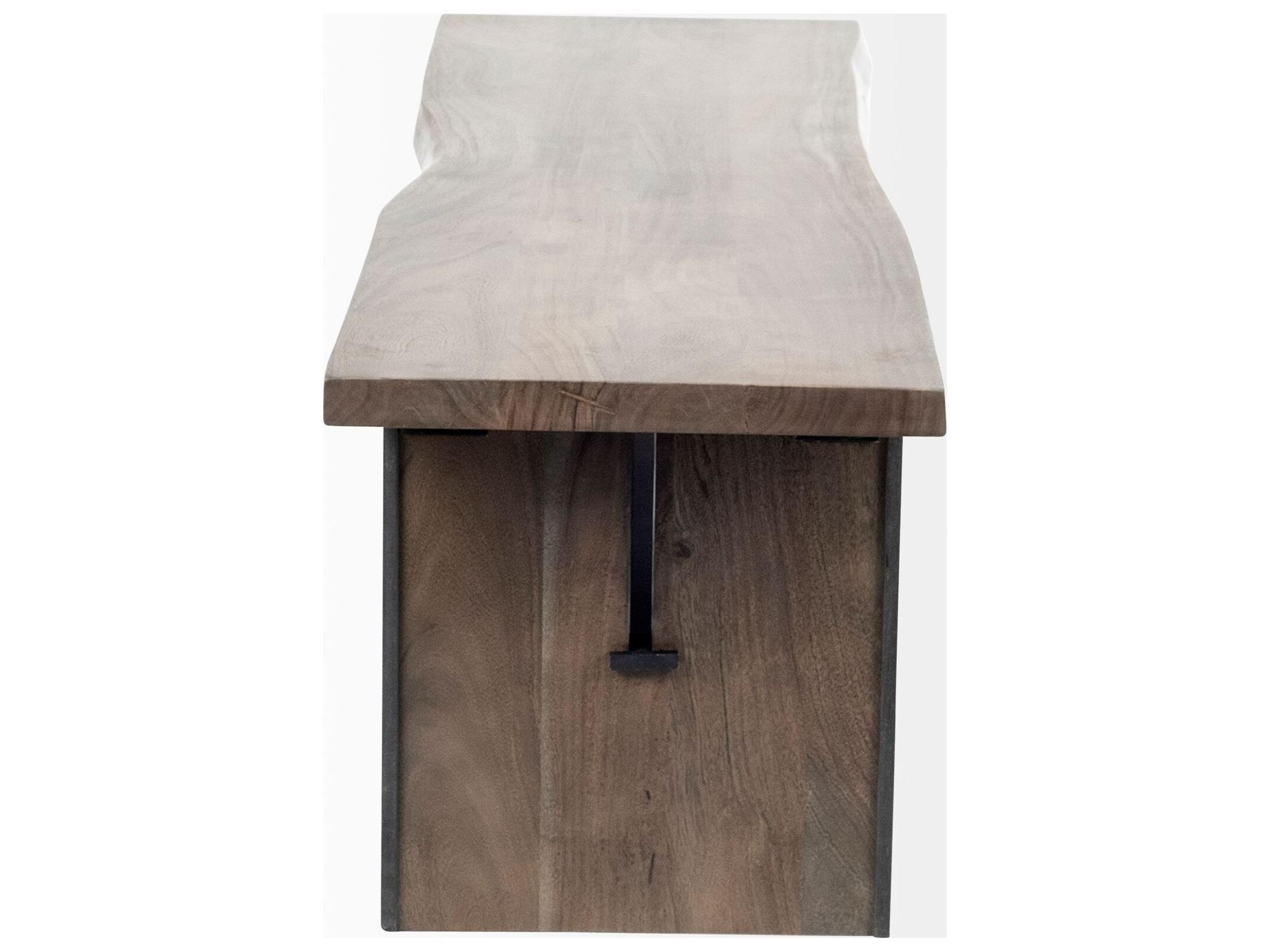 Mercana Ledger I 70L x 17W Brown Live-Edge Wooden Dining Bench