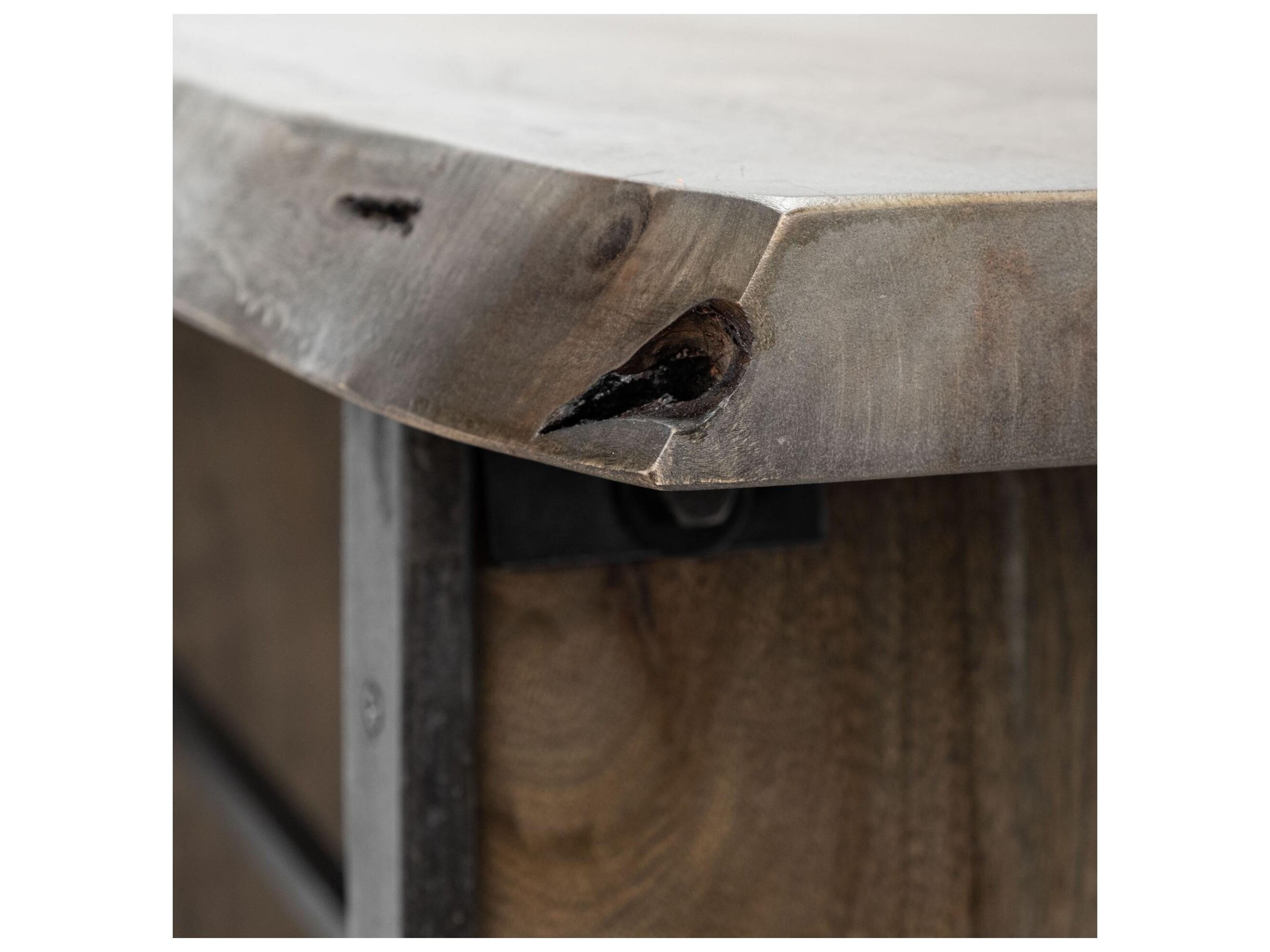 Mercana Ledger II 70L x 17W x 30H Live-Edge Wooden Brown Console Table